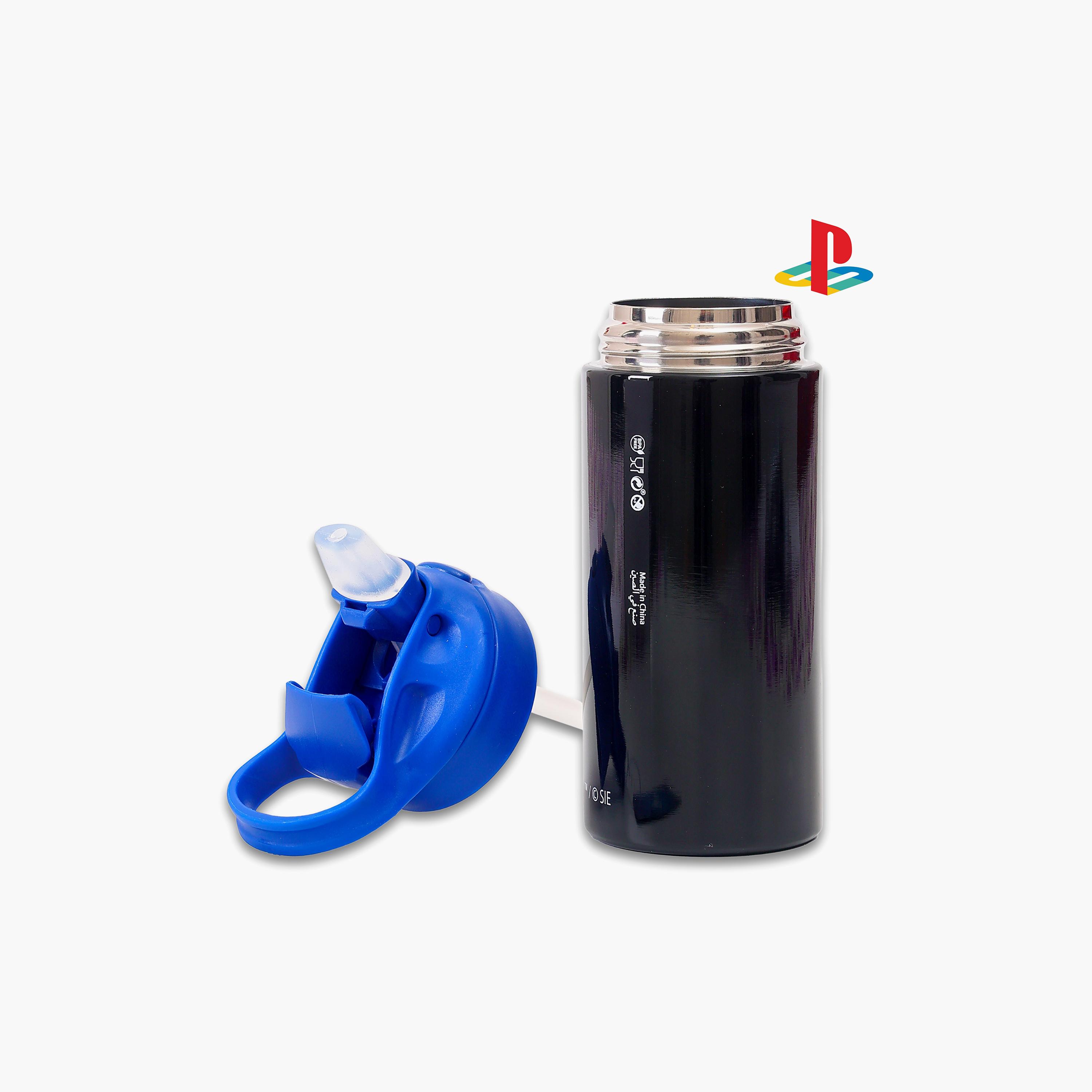 Sony Playstation Controllers Stainless Steel Water Bottle with Flip-Top Spout & Handle - 400 ml-school-waterbottles-image-2
