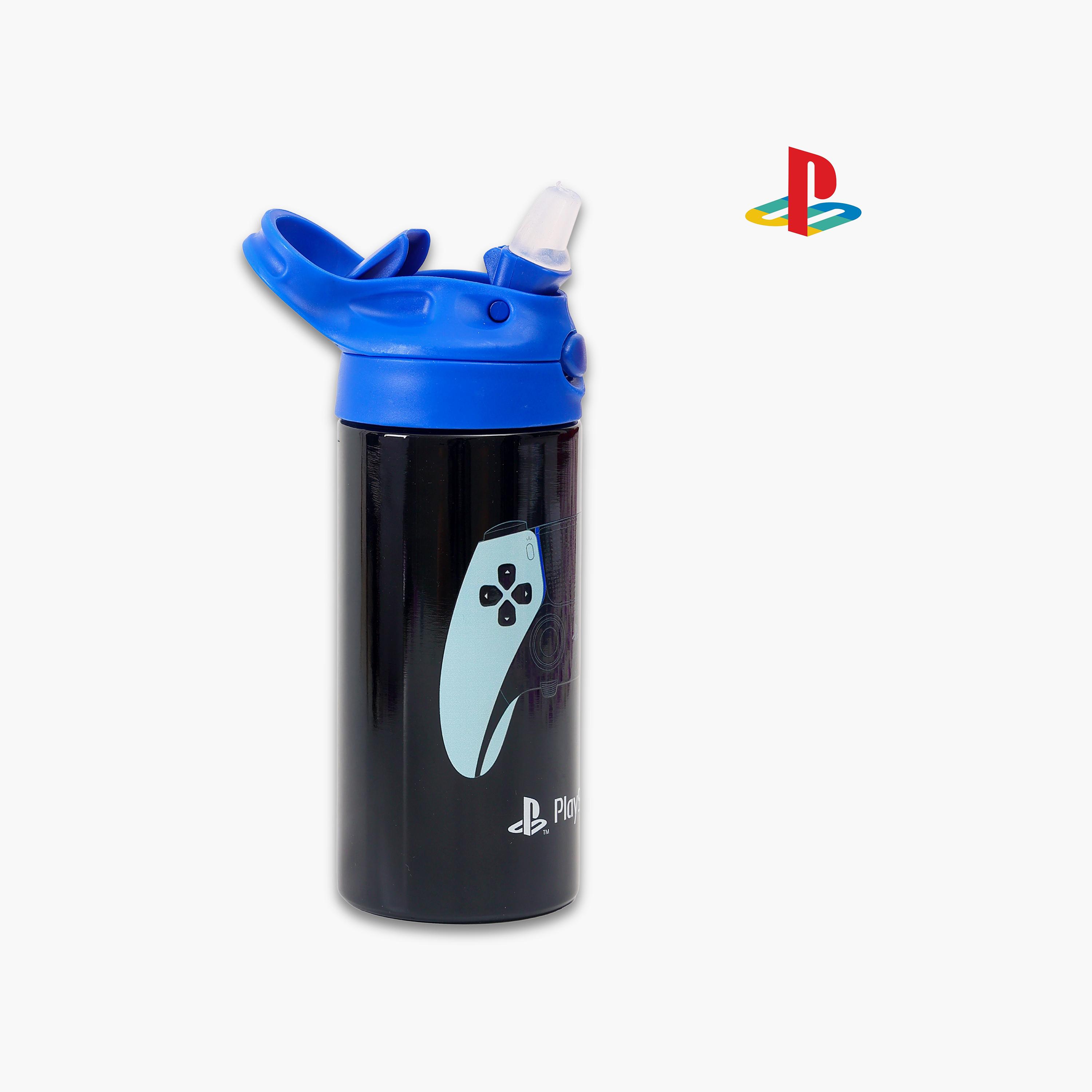 Sony Playstation Controllers Stainless Steel Water Bottle with Flip-Top Spout & Handle - 400 ml-school-waterbottles-image-3