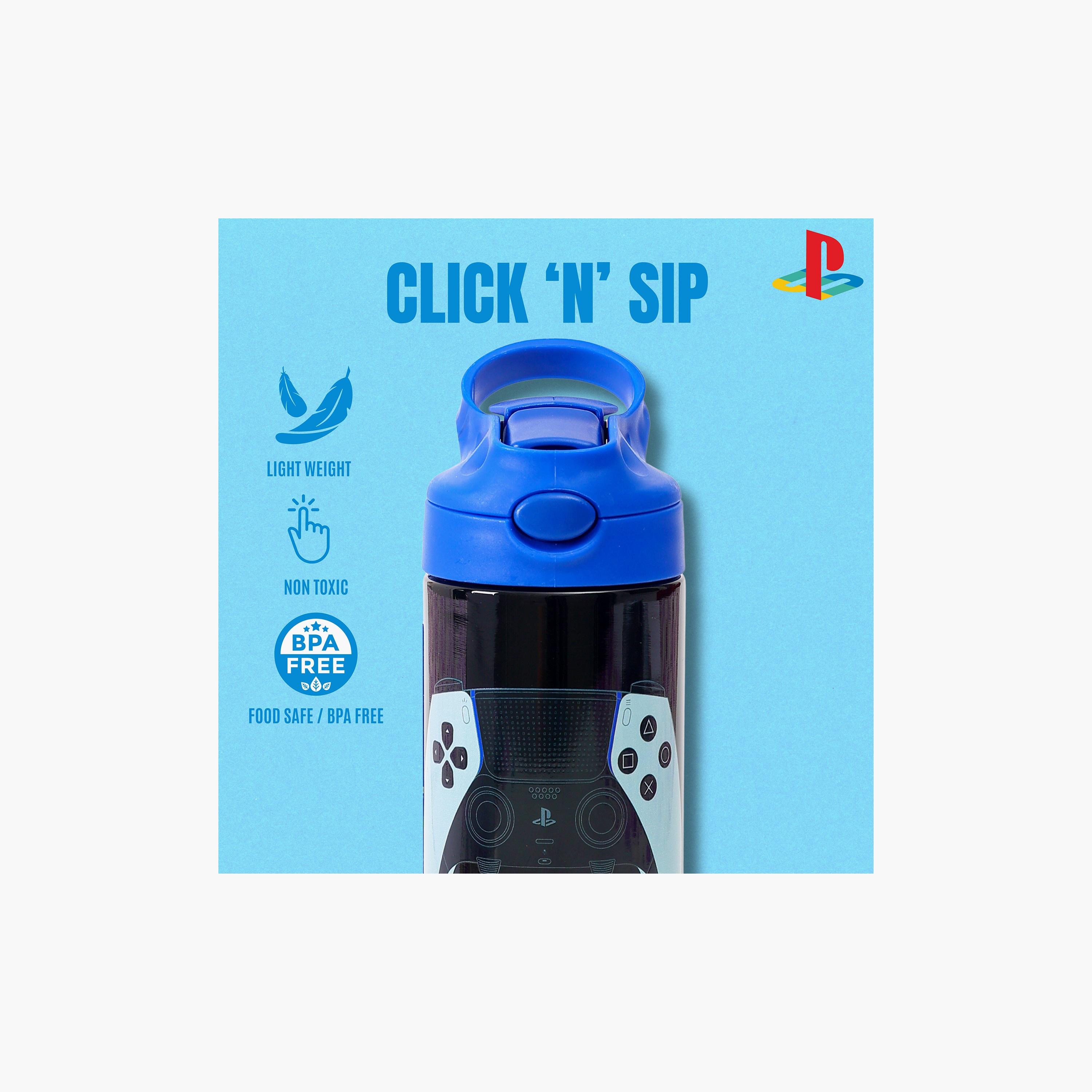 Sony Playstation Controllers Stainless Steel Water Bottle with Flip-Top Spout & Handle - 400 ml-school-waterbottles-image-7
