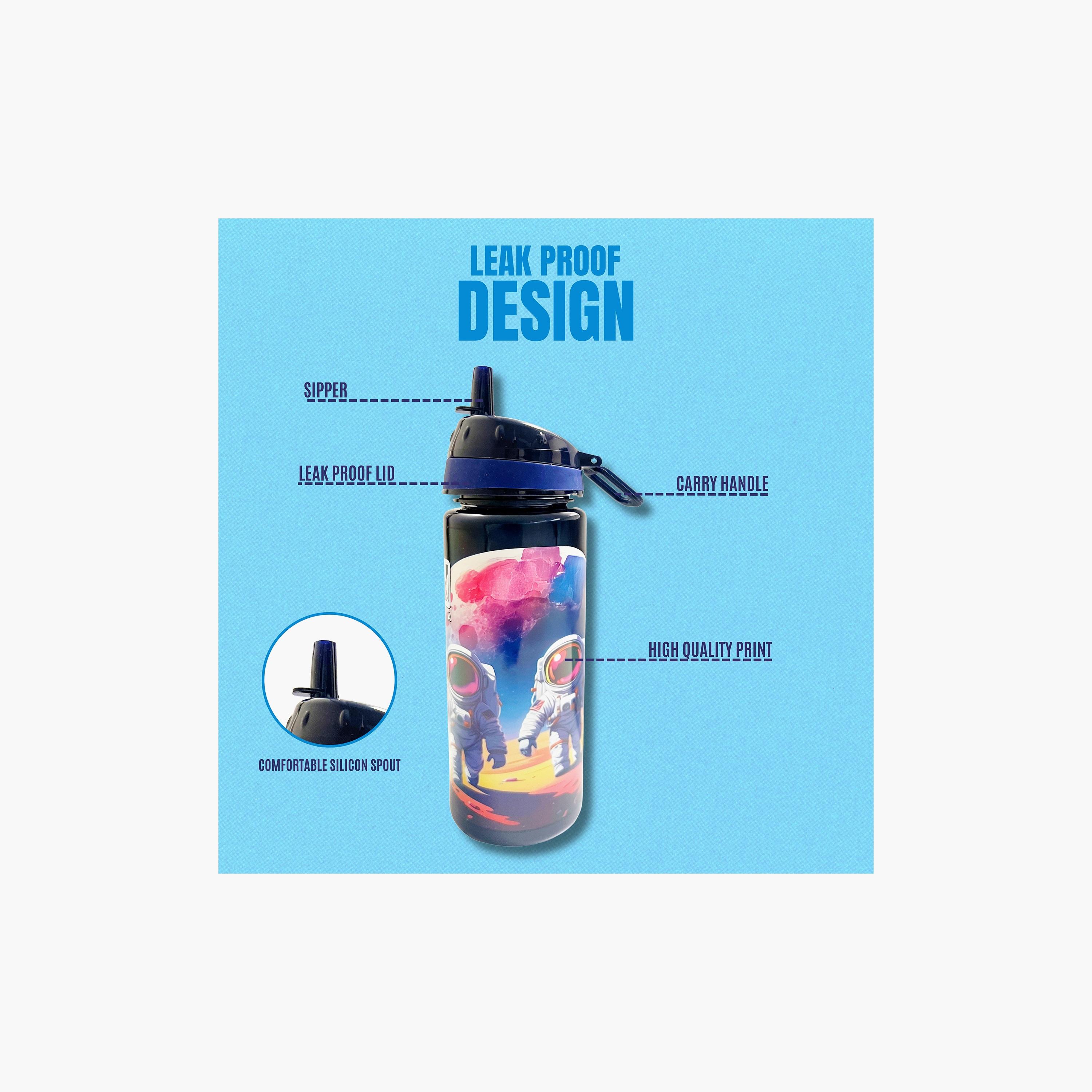 Trucare Space Plastic Water Bottle with Flip-Top Spout & Handle - 750 ml-school-waterbottles-image-4