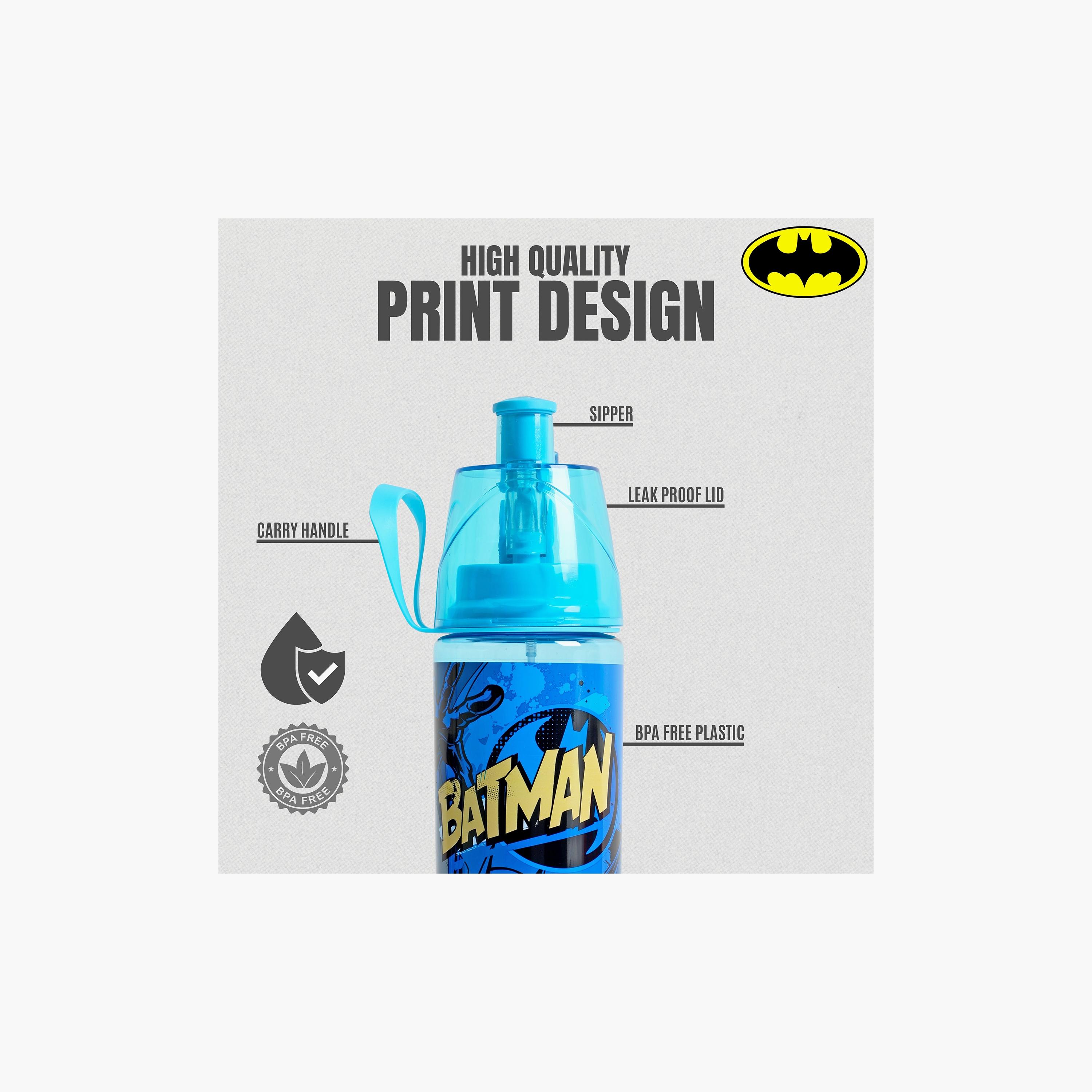 Warner Bros Batman 3-Piece Lunch Bag Set for Boys 8-13 Yrs with Bottle & Lunch Box-school-lunchessentials-sets-image-10