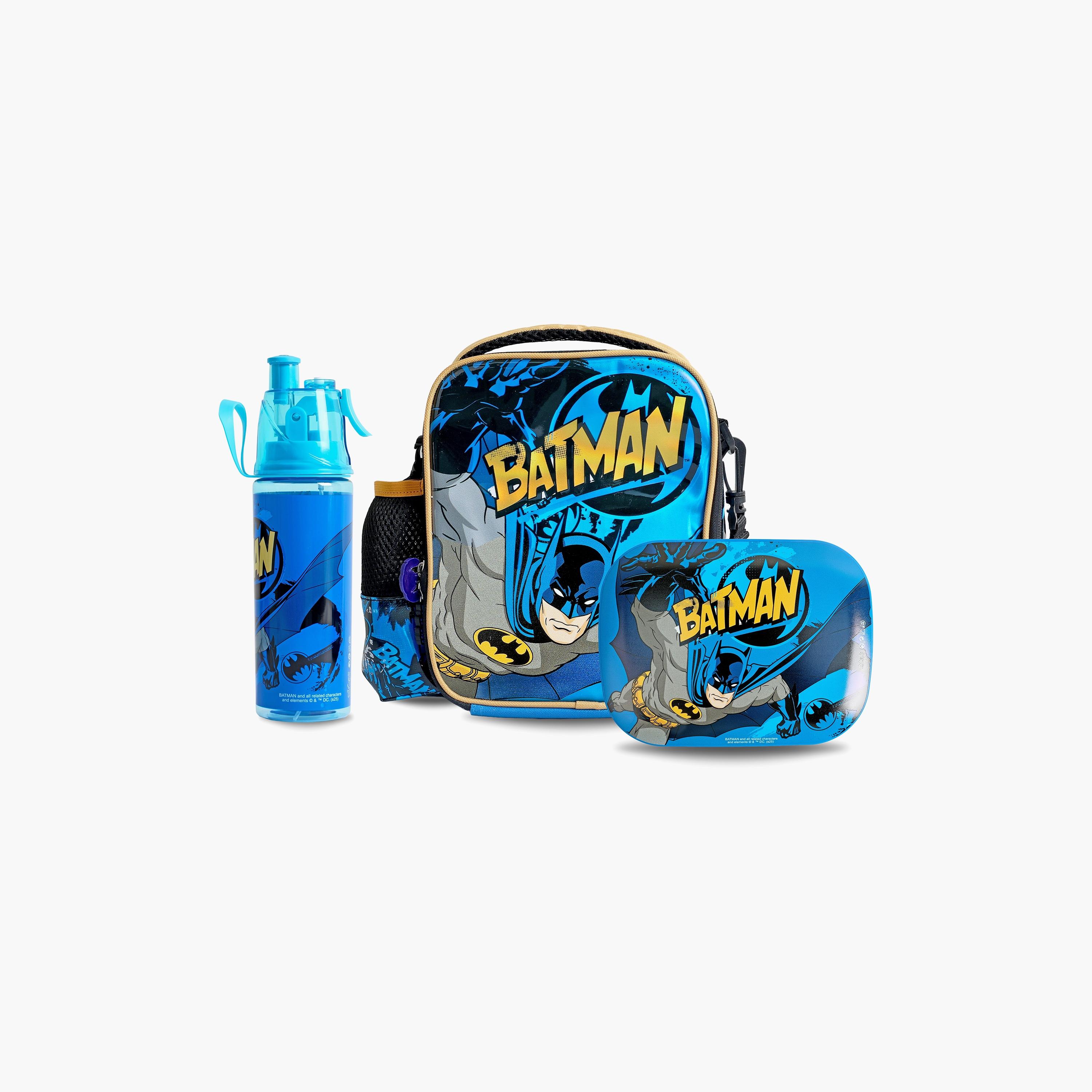 Warner Bros Batman 3-Piece Lunch Bag Set for Boys 8-13 Yrs with Bottle & Lunch Box-school-lunchessentials-sets-image-6