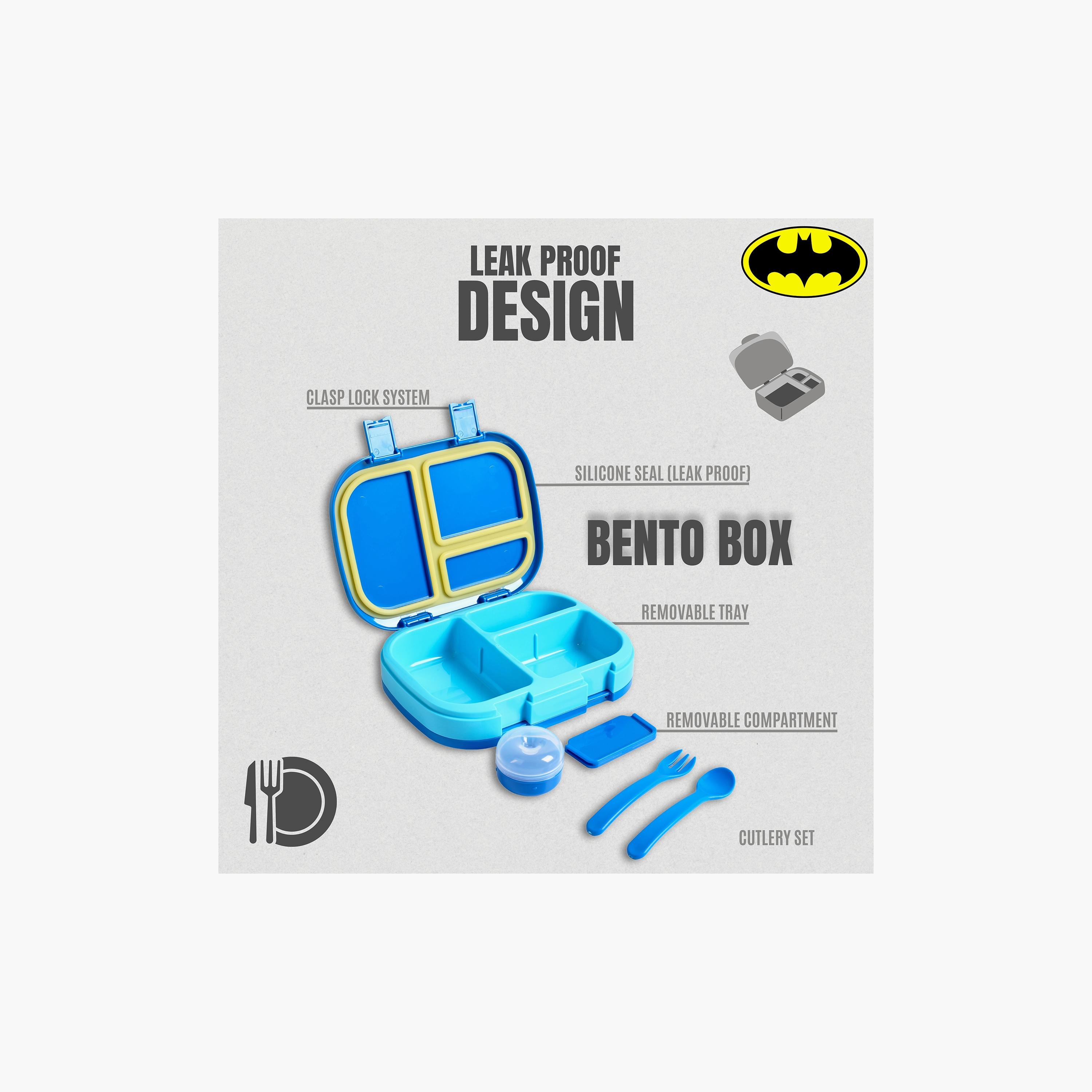 Warner Bros Batman 3-Piece Lunch Bag Set for Boys 8-13 Yrs with Bottle & Lunch Box-school-lunchessentials-sets-image-8