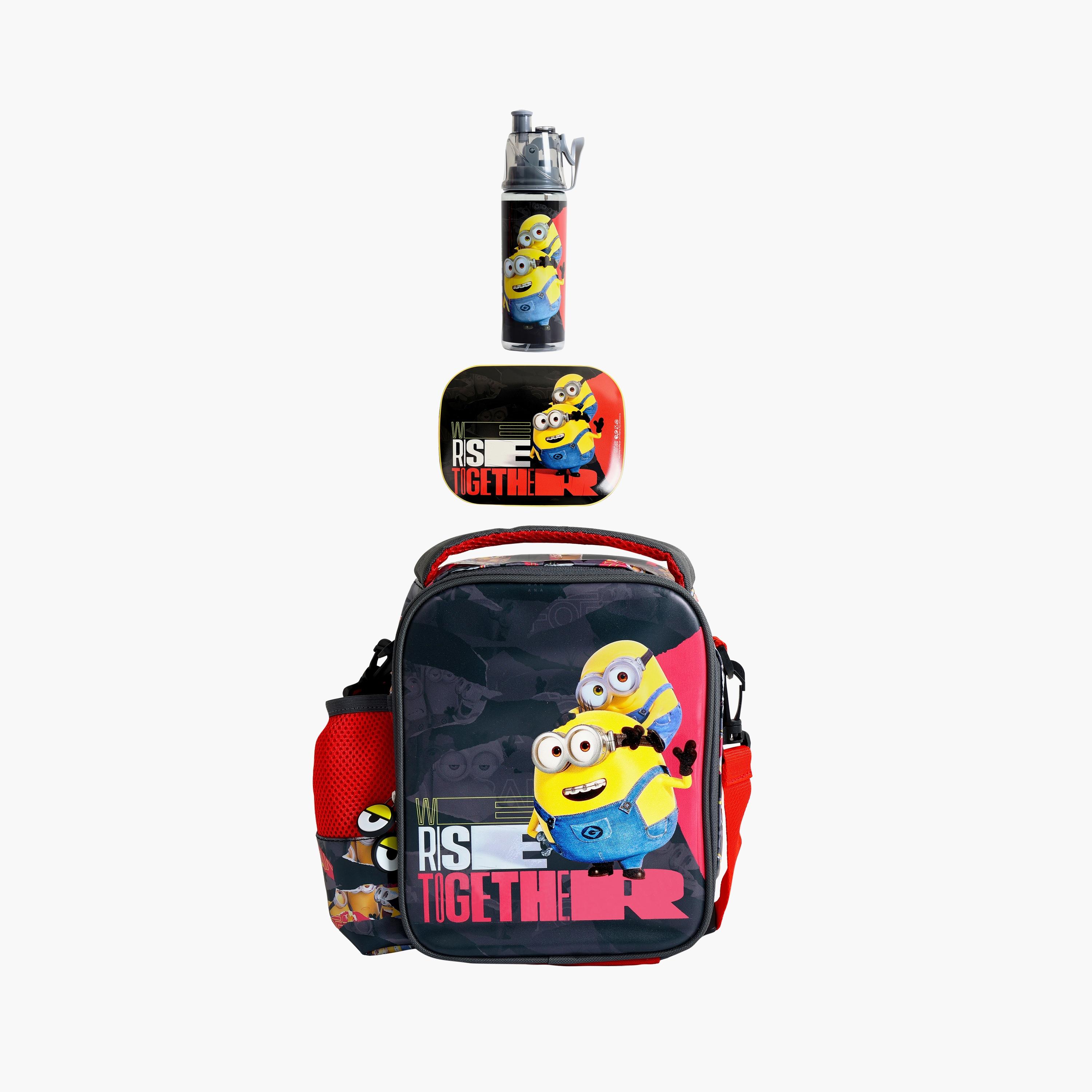 Universal Minions 3-Piece Lunch Bag Set for 8-13 Yrs with Bottle & Lunch Box-school-lunchessentials-sets-image-1