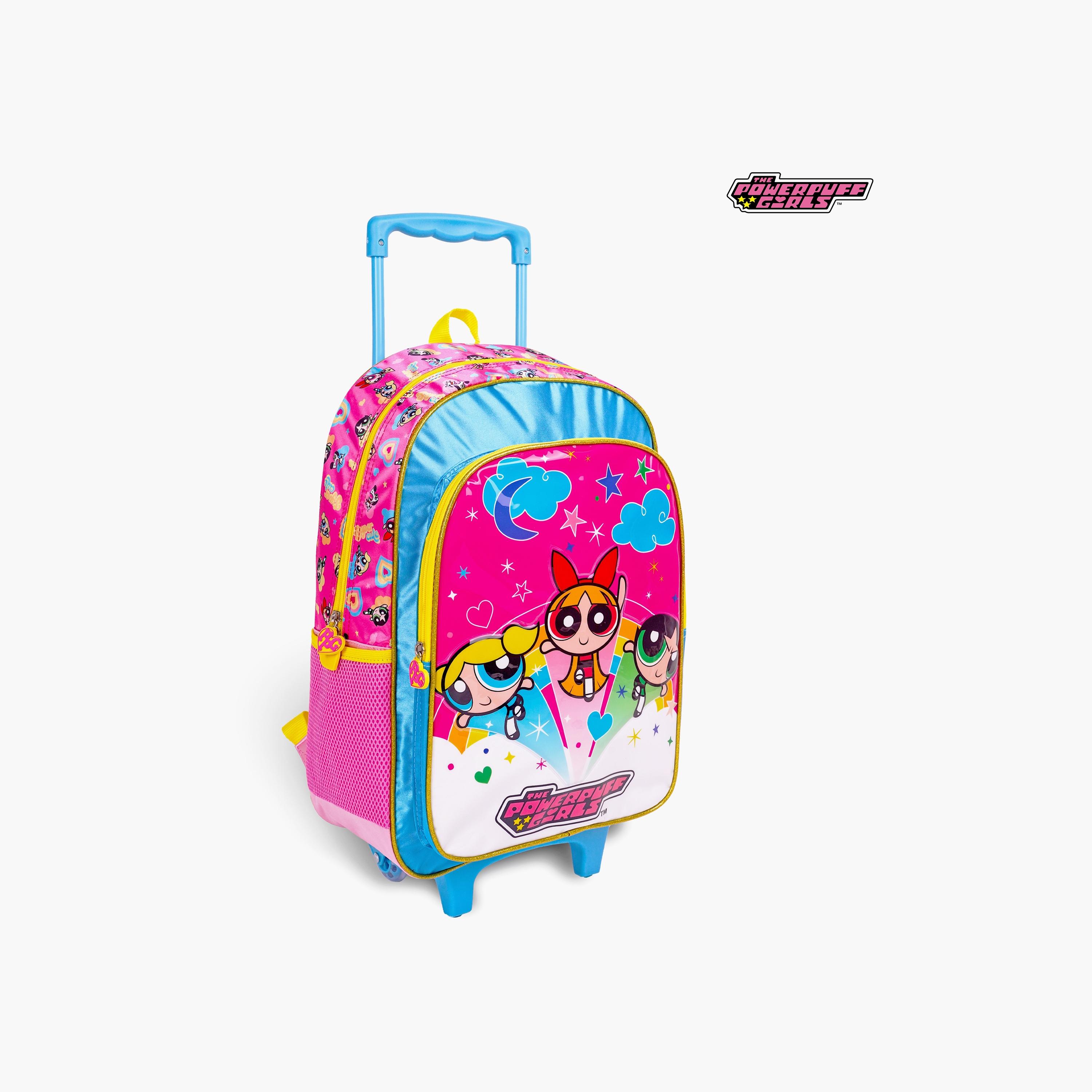 Warner Bros The Powerpuff Girls 3-Piece School Trolley Backpack Set for Girls 8-12 Yrs - 18 Inch-school-bagsandbackpacks-trolleybags-image-4
