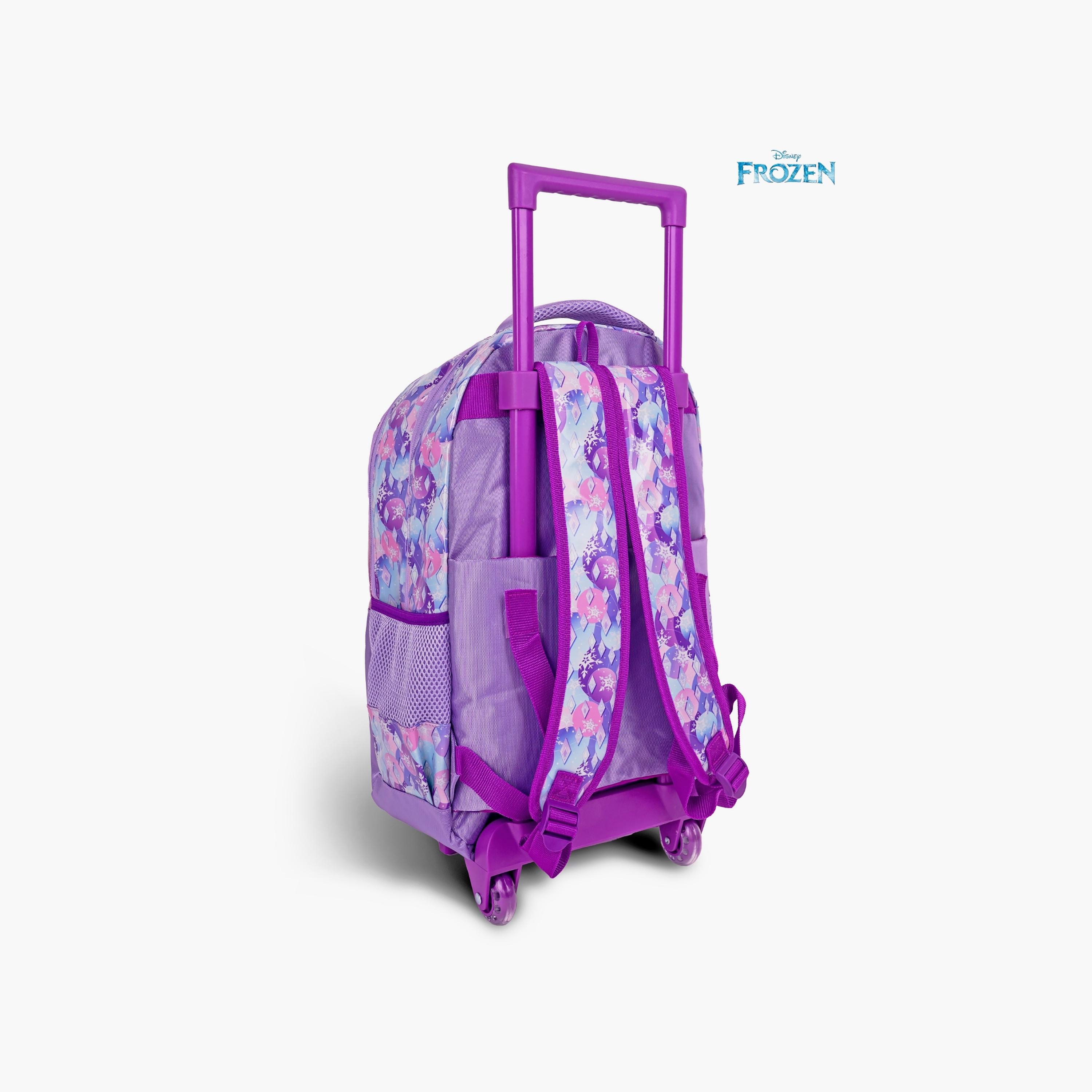 Disney Frozen Trolley Backpack for Girls 8-12 Yrs with Telescopic Handle - 18 Inch-school-bagsandbackpacks-trolleybags-image-2