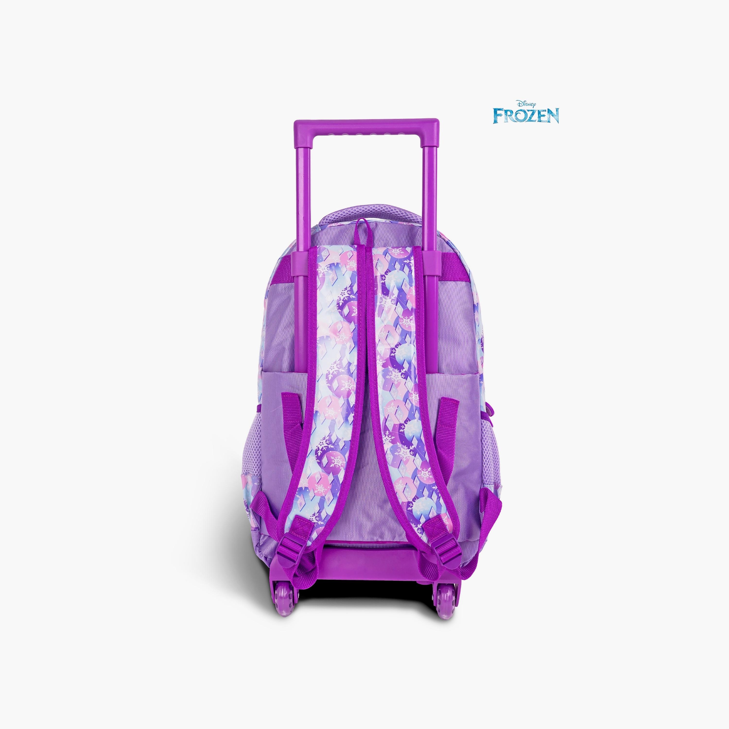 Disney Frozen Trolley Backpack for Girls 8-12 Yrs with Telescopic Handle - 18 Inch-school-bagsandbackpacks-trolleybags-image-3