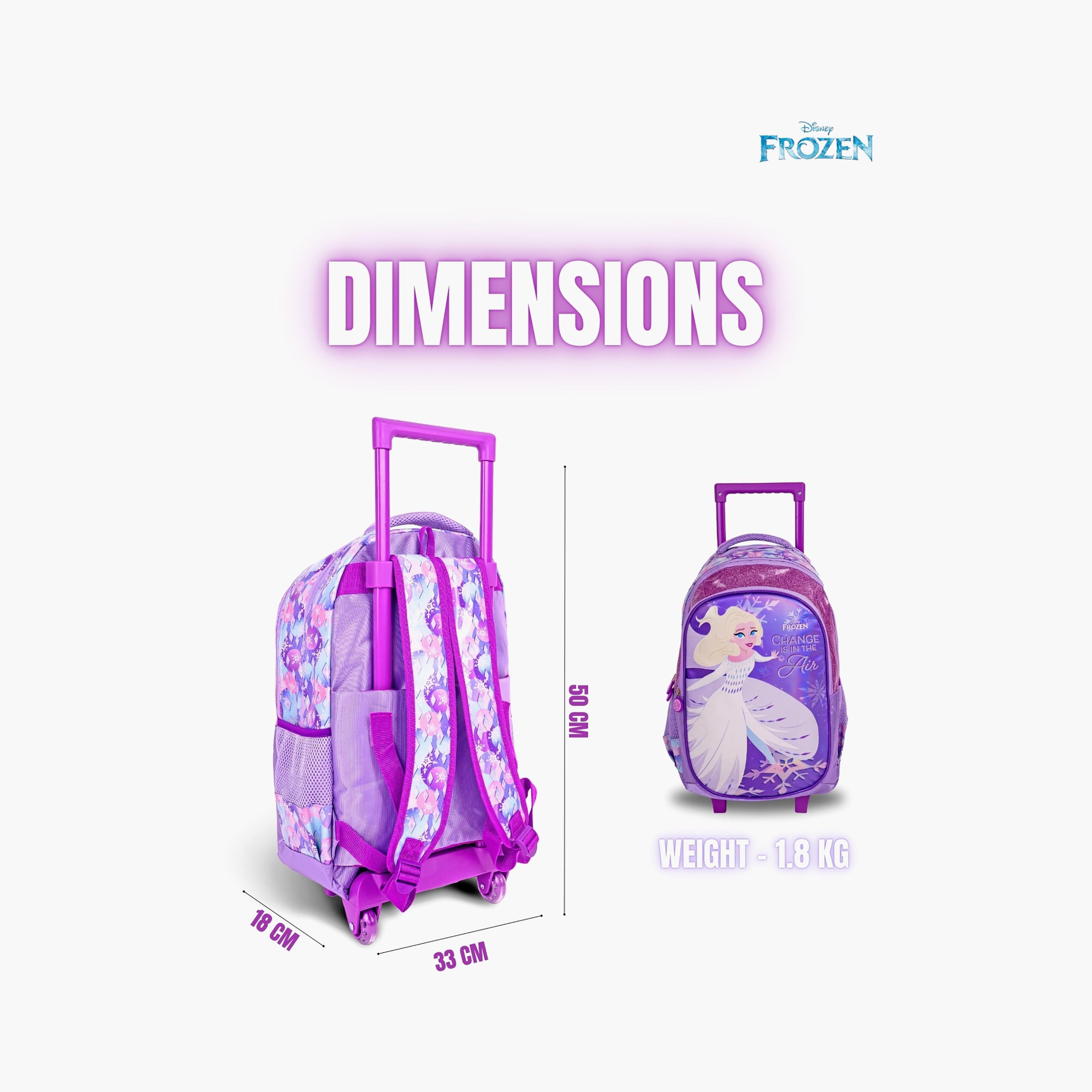 Disney Frozen Trolley Backpack for Girls 8-12 Yrs with Telescopic Handle - 18 Inch-school-bagsandbackpacks-trolleybags-image-7