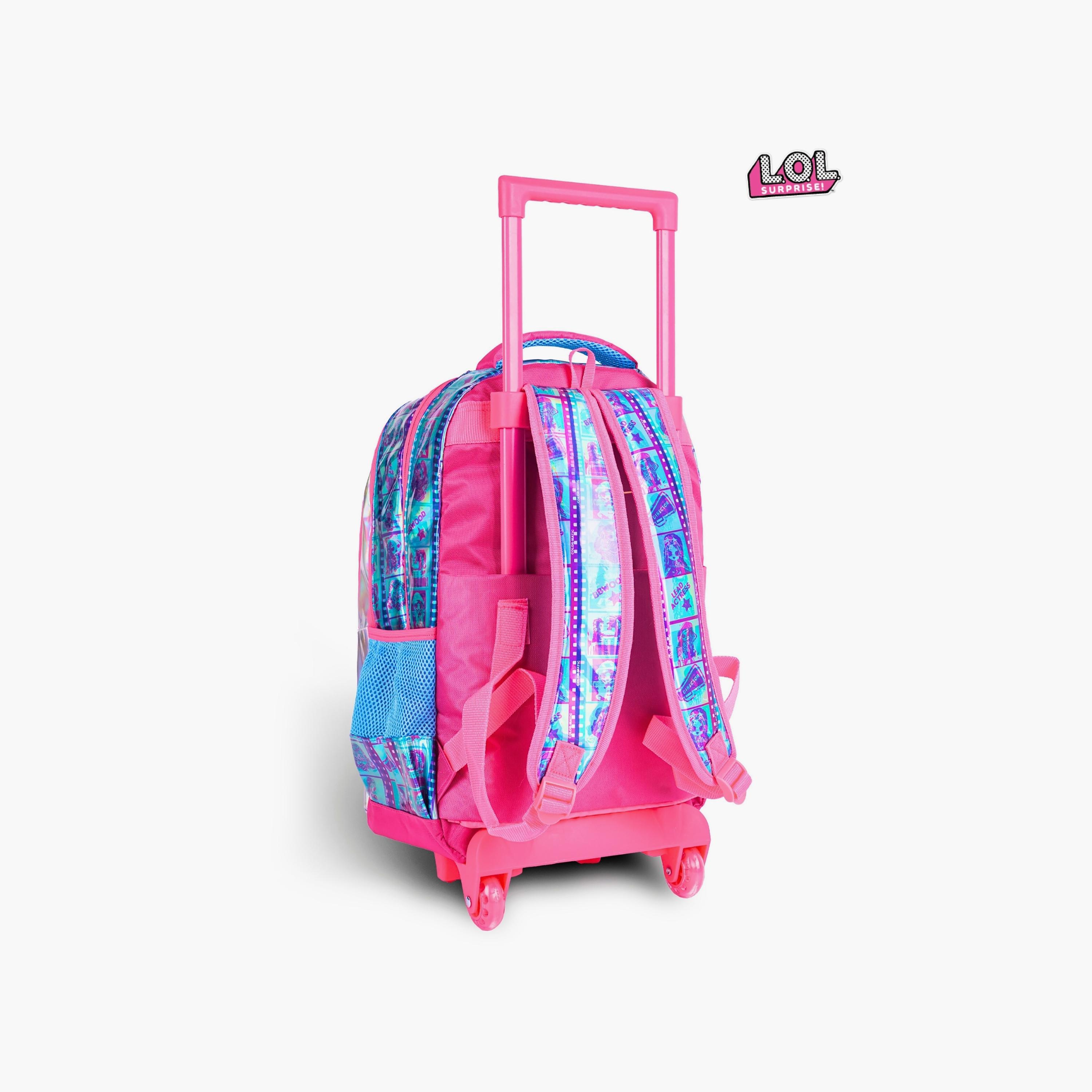 MGA Entertainment Lights Camera Fashion Trolley Backpack for Girls 3-5 Yrs with Telescopic Handle - 14 Inch-school-bagsandbackpacks-trolleybags-image-2