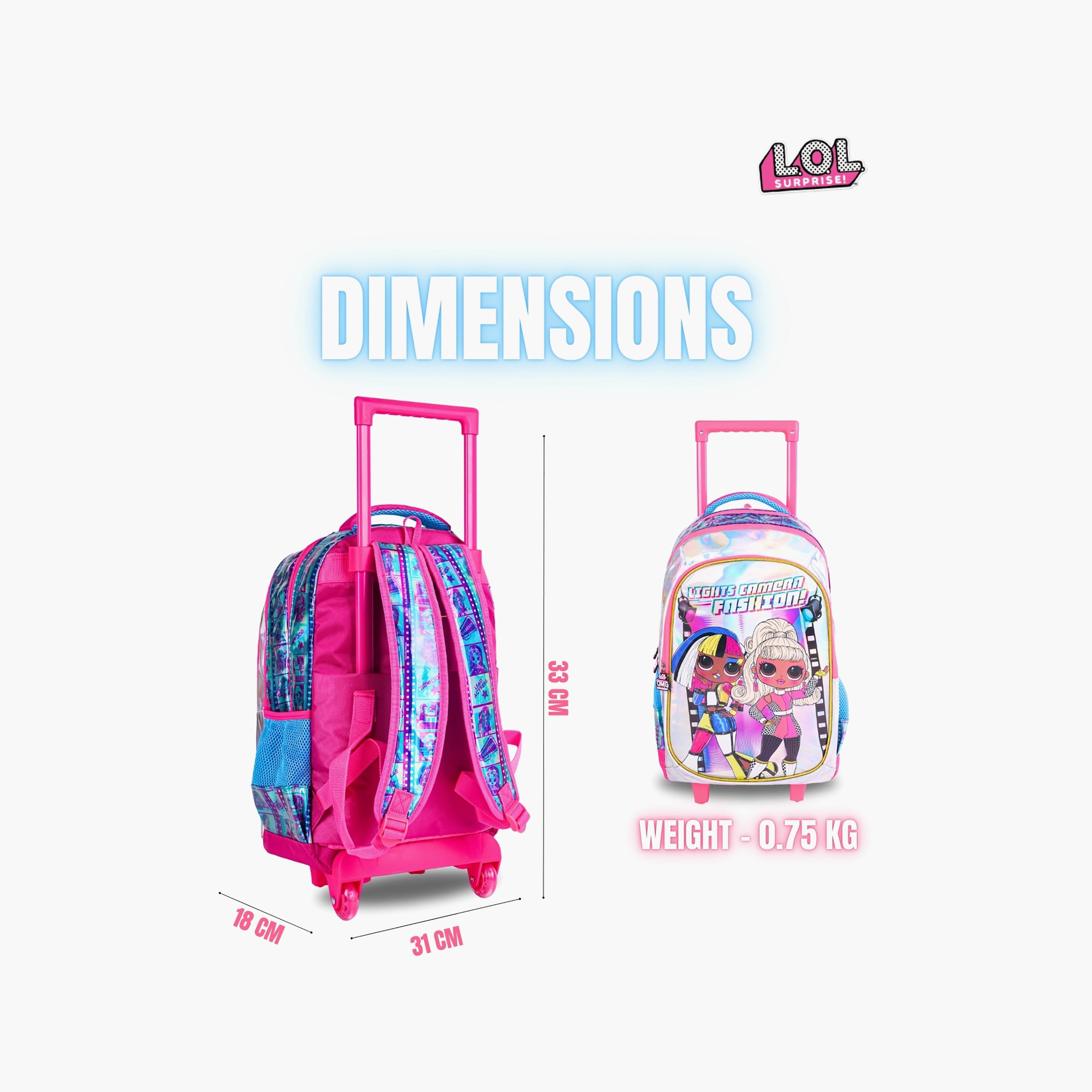 MGA Entertainment Lights Camera Fashion Trolley Backpack for Girls 3-5 Yrs with Telescopic Handle - 14 Inch-school-bagsandbackpacks-trolleybags-image-7