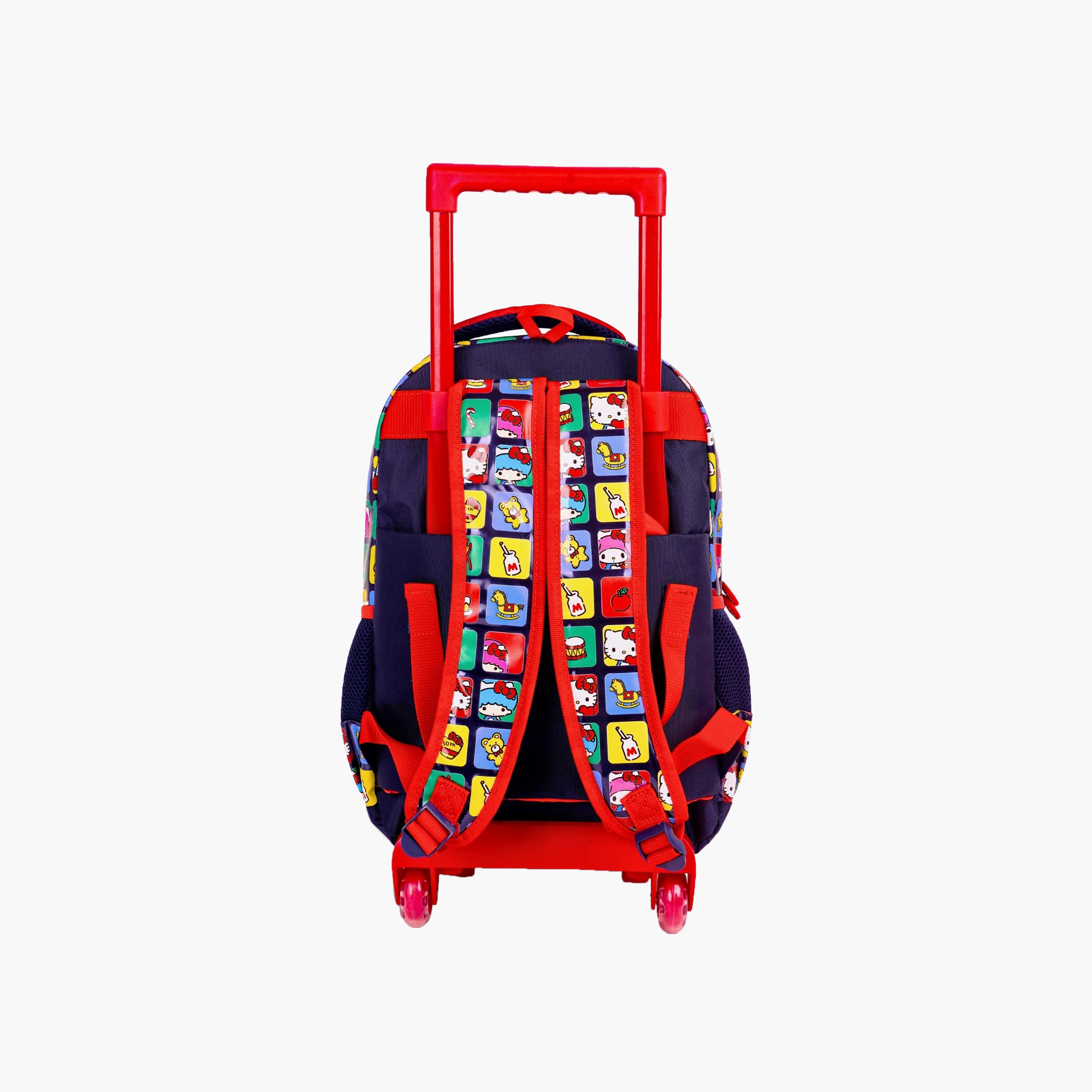 حقيبة ظهر بترولي سانريو هيلو كيتي للبنات من 8 إلى 12 سنة مع مقبض تلسكوبي - 18 بوصة-school-bagsandbackpacks-trolleybags-image-3