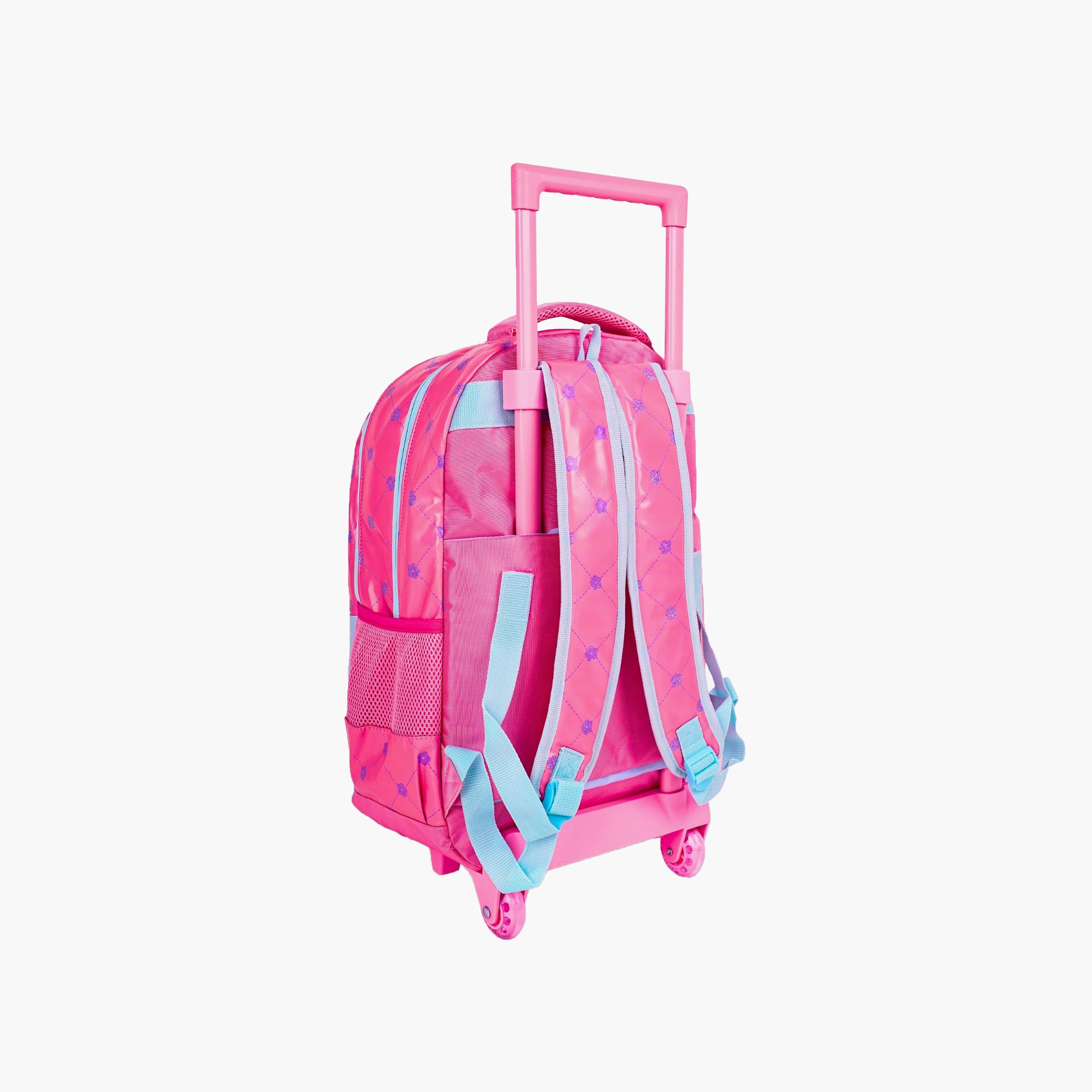 Disney Princess Trolley Backpack for Girls 8-12 Yrs with Telescopic Handle - 18 Inch-school-bagsandbackpacks-trolleybags-image-2