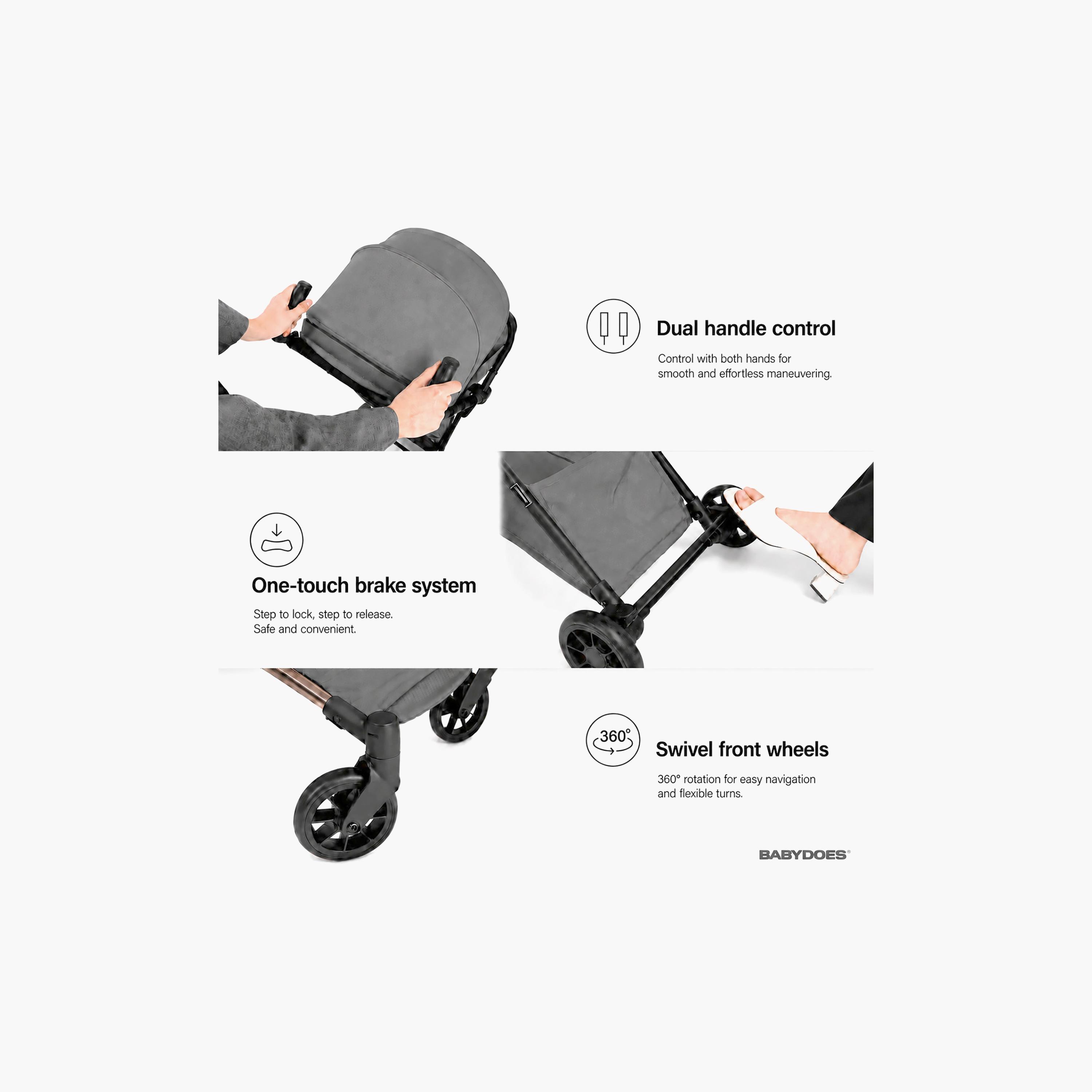 Babydoes I-Fold Ultra-Lightweight Cabin Size Foldable Stroller with Canopy & Adjustable Backrest-baby-gear-strollersandprams-strollers-image-6