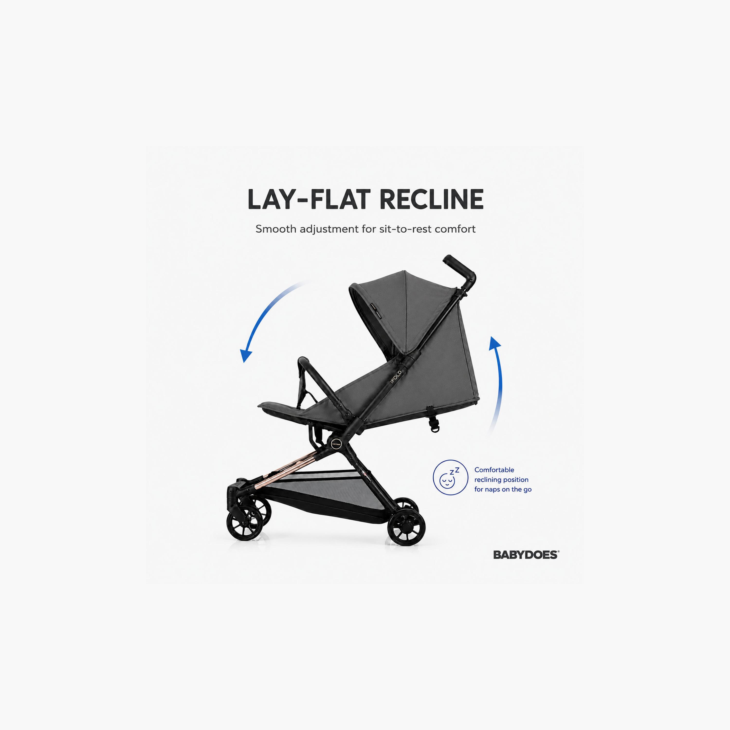 Babydoes I-Fold Ultra-Lightweight Cabin Size Foldable Stroller with Canopy & Adjustable Backrest-baby-gear-strollersandprams-strollers-image-8
