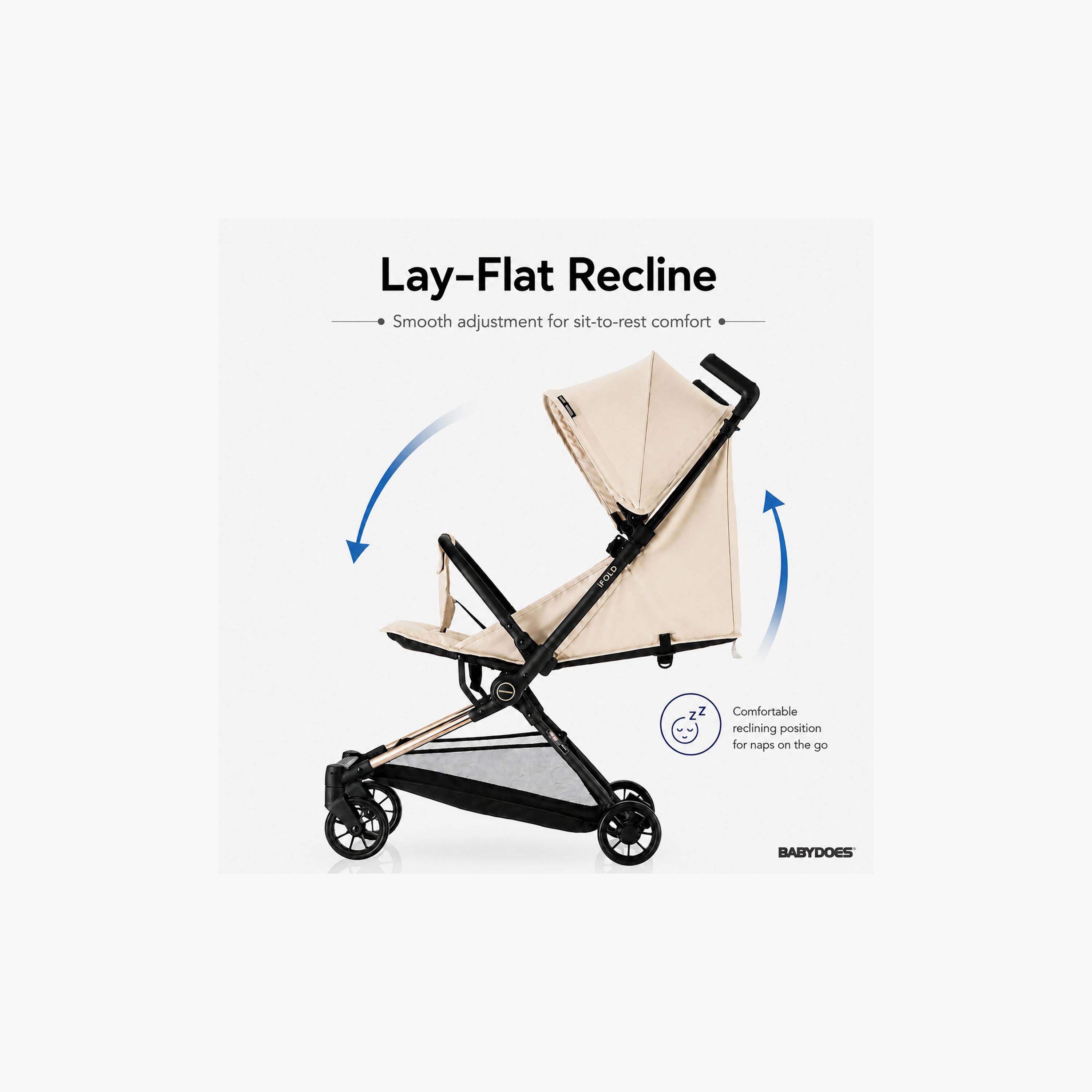 Babydoes I-Fold Ultra-Lightweight Cabin Size Foldable Stroller with Canopy & Adjustable Backrest-baby-gear-strollersandprams-strollers-image-8
