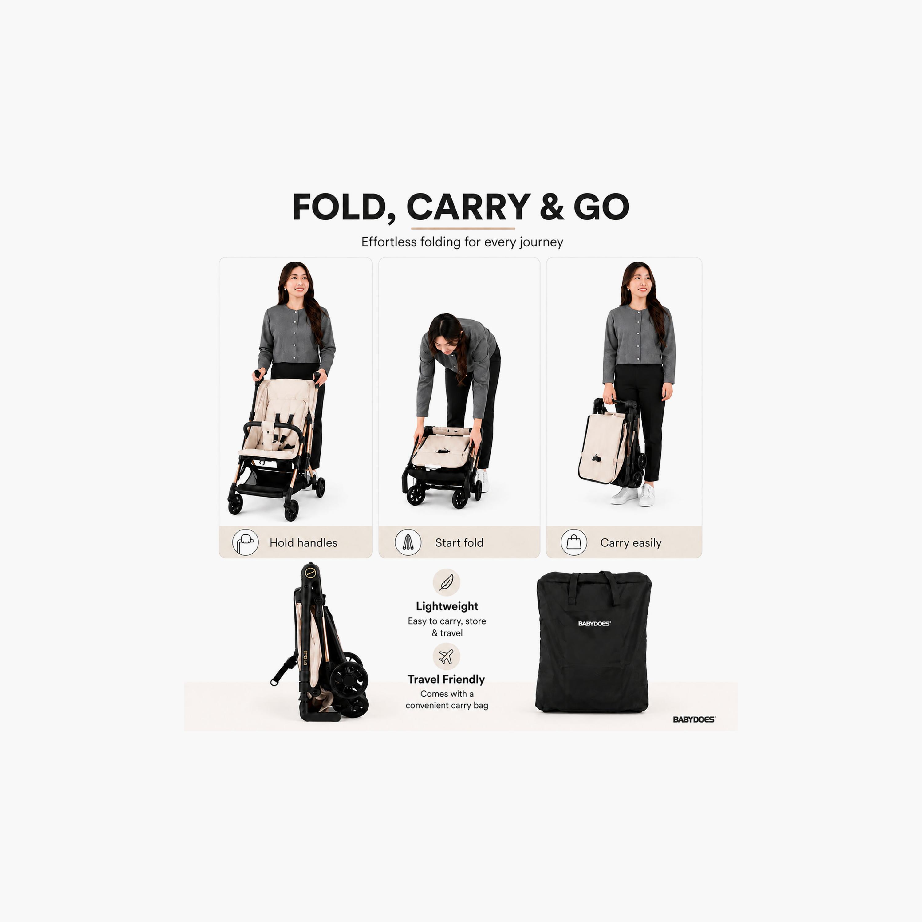 Babydoes I-Fold Ultra-Lightweight Cabin Size Foldable Stroller with Canopy & Adjustable Backrest-baby-gear-strollersandprams-strollers-image-9