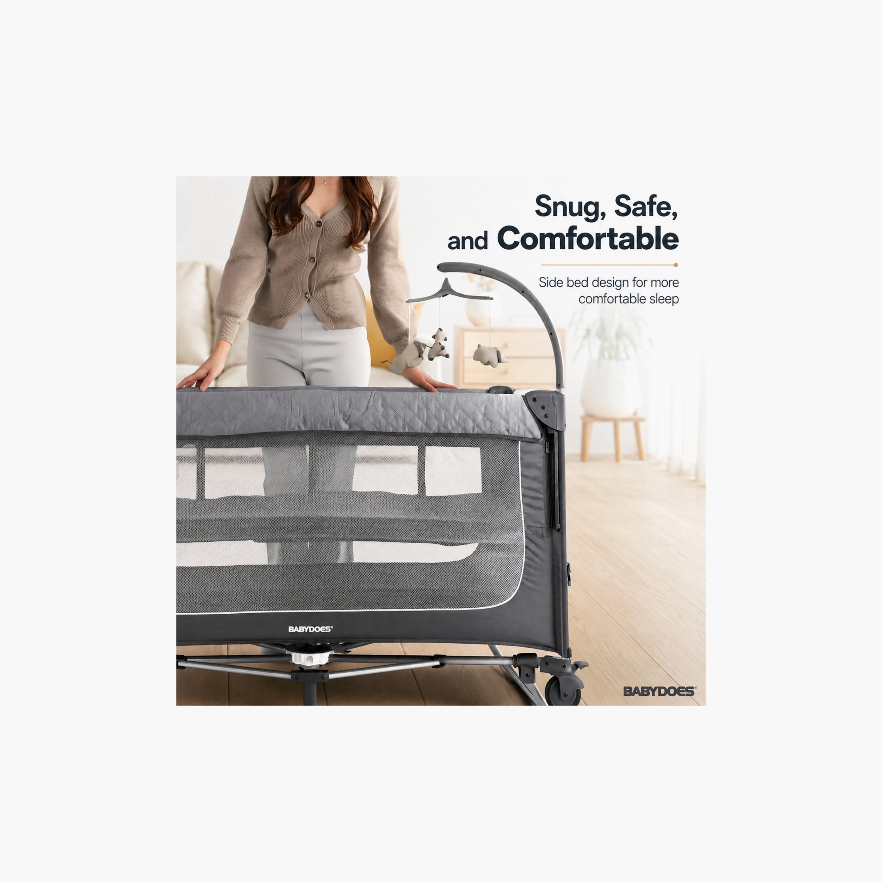 Babydoes 5-In-1 Easyfold Auto Portable Playard & Foldable Travel Bed-baby-infantactivity-playpensandplaymats-image-7