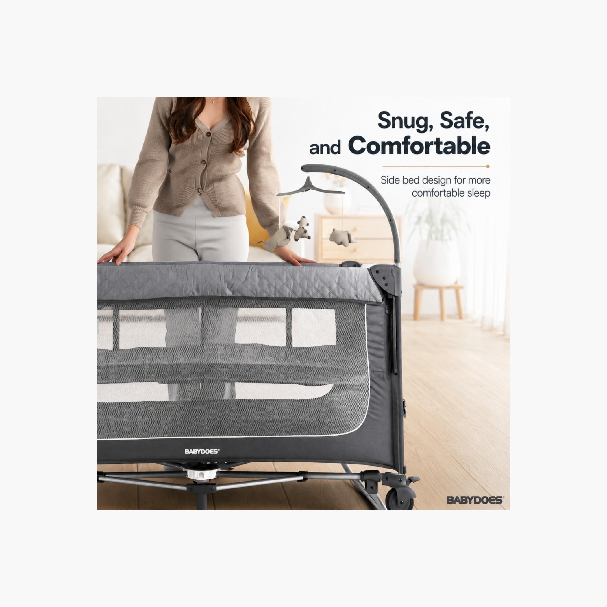 Babydoes 5-In-1 Easyfold Auto Portable Playard & Foldable Travel Bed-baby-infantactivity-playpensandplaymats-image-9