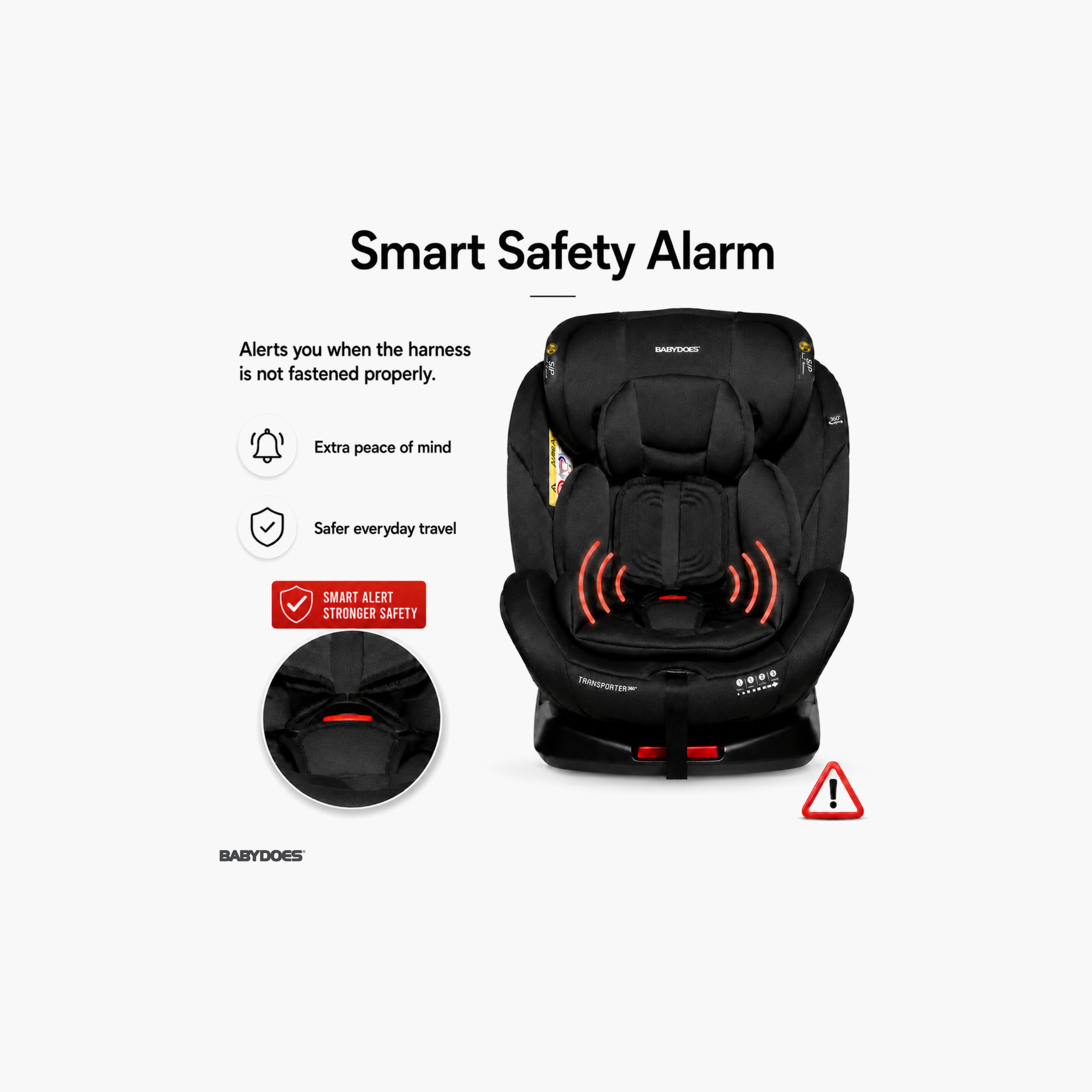 مقعد سيارة للأطفال يدور 360 درجة مع إنذار أمان ذكي بتصميم ترانسبورتر من بيبيدوز-baby-gear-carseats-image-5