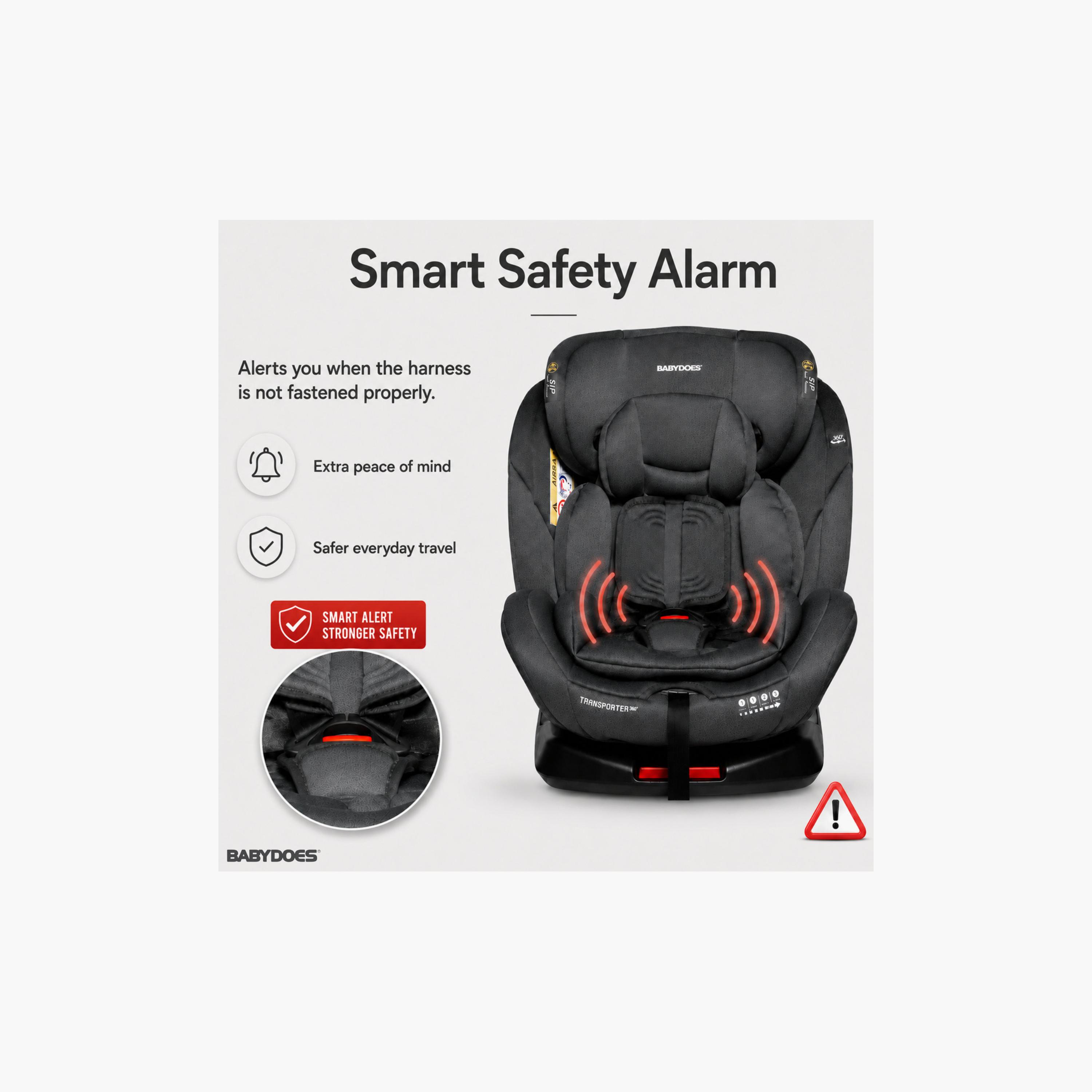 مقعد سيارة للأطفال يدور 360 درجة مع إنذار أمان ذكي بتصميم ترانسبورتر من بيبيدوز-baby-gear-carseats-image-5