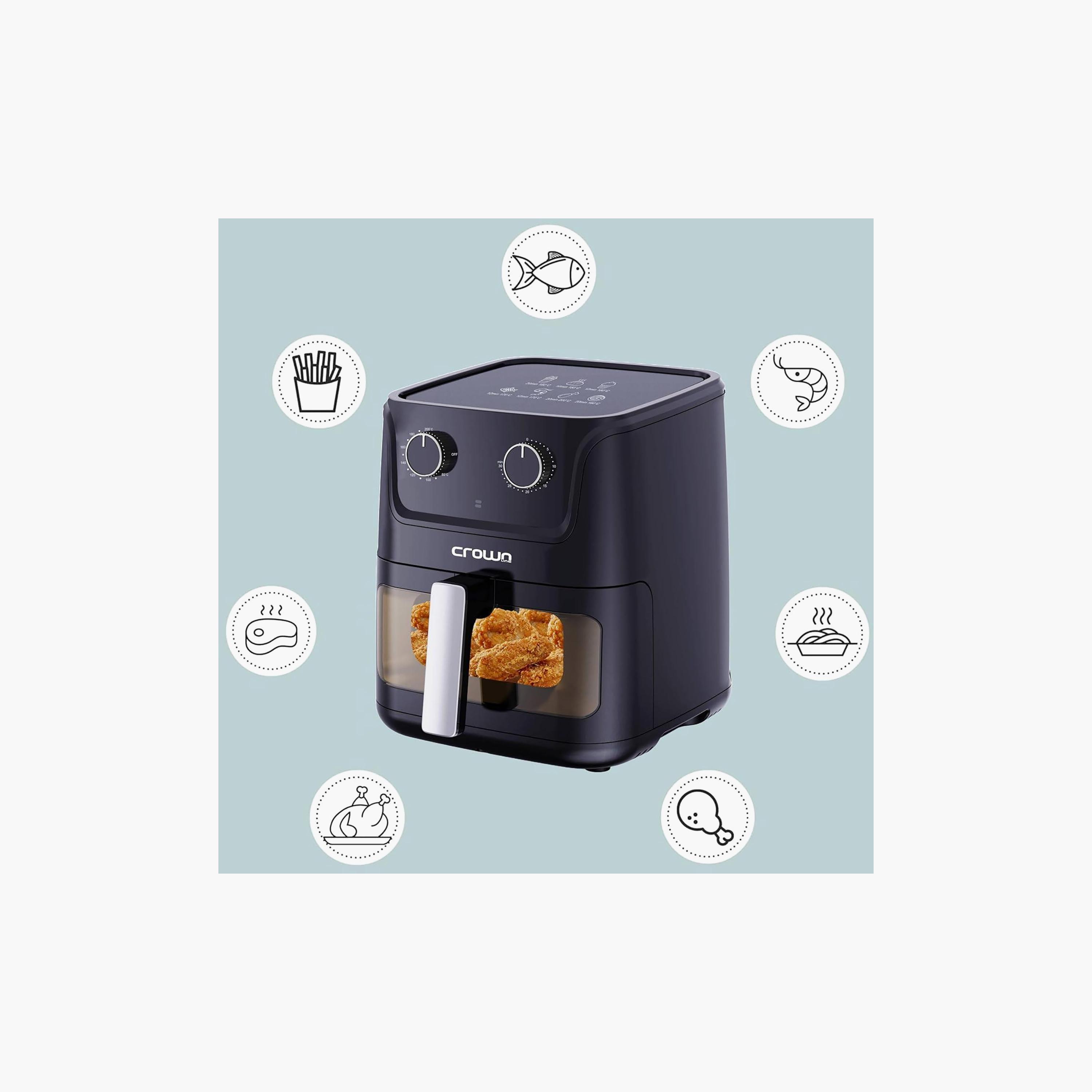 قلاية بدون زيت (أير فراير) مع نافذة طهي مرئية AF-396 من كراون لاين | AF-396-household-appliances-kitchenappliances-airfryers-image-7