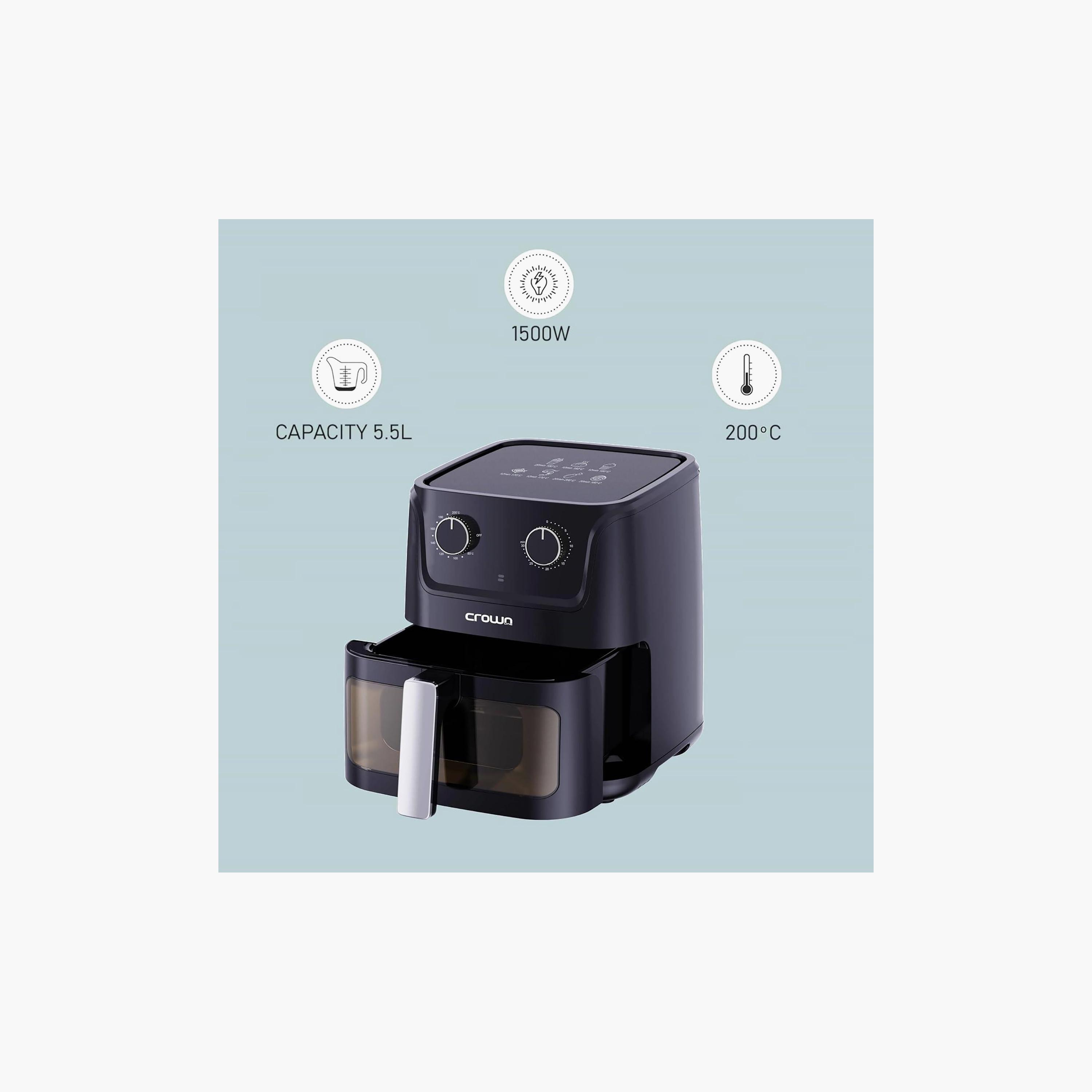 قلاية بدون زيت (أير فراير) مع نافذة طهي مرئية AF-396 من كراون لاين | AF-396-household-appliances-kitchenappliances-airfryers-image-8