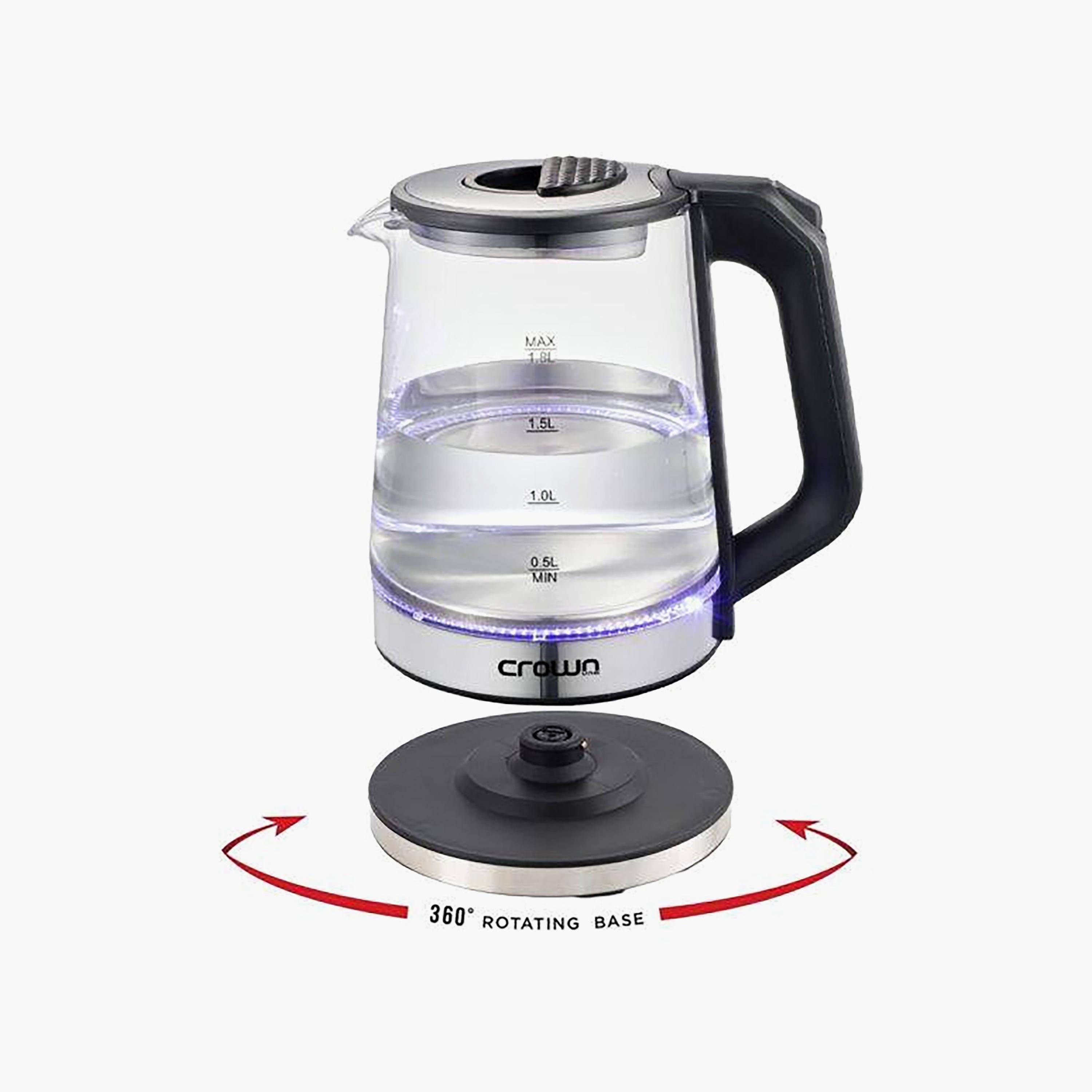 غلاية مياه كهربائية زجاجية بسعة 1.8 لتر من كراون لاين | KT-414-household-appliances-kitchenappliances-electrickettles-image-2
