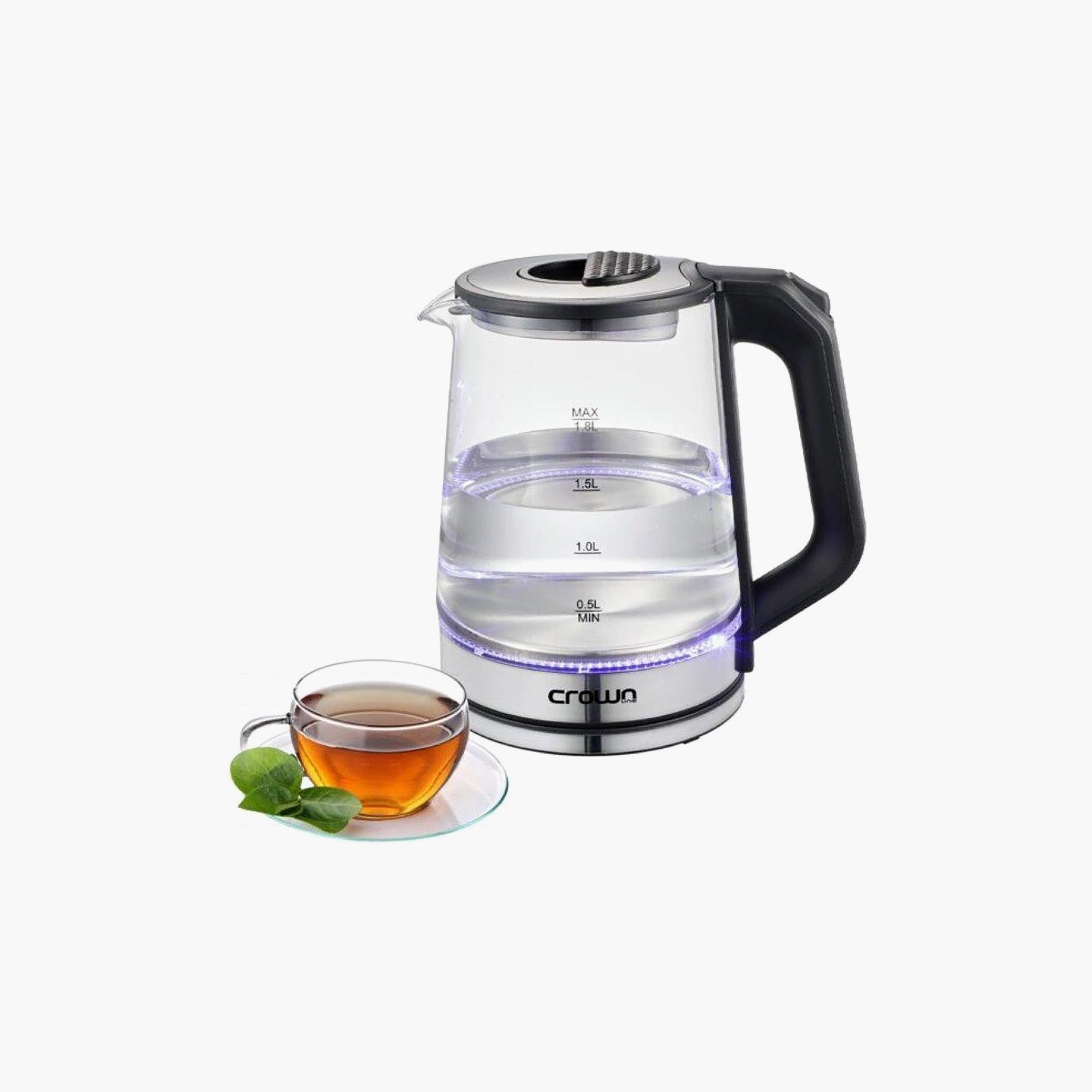 غلاية مياه كهربائية زجاجية بسعة 1.8 لتر من كراون لاين | KT-414-household-appliances-kitchenappliances-electrickettles-image-4