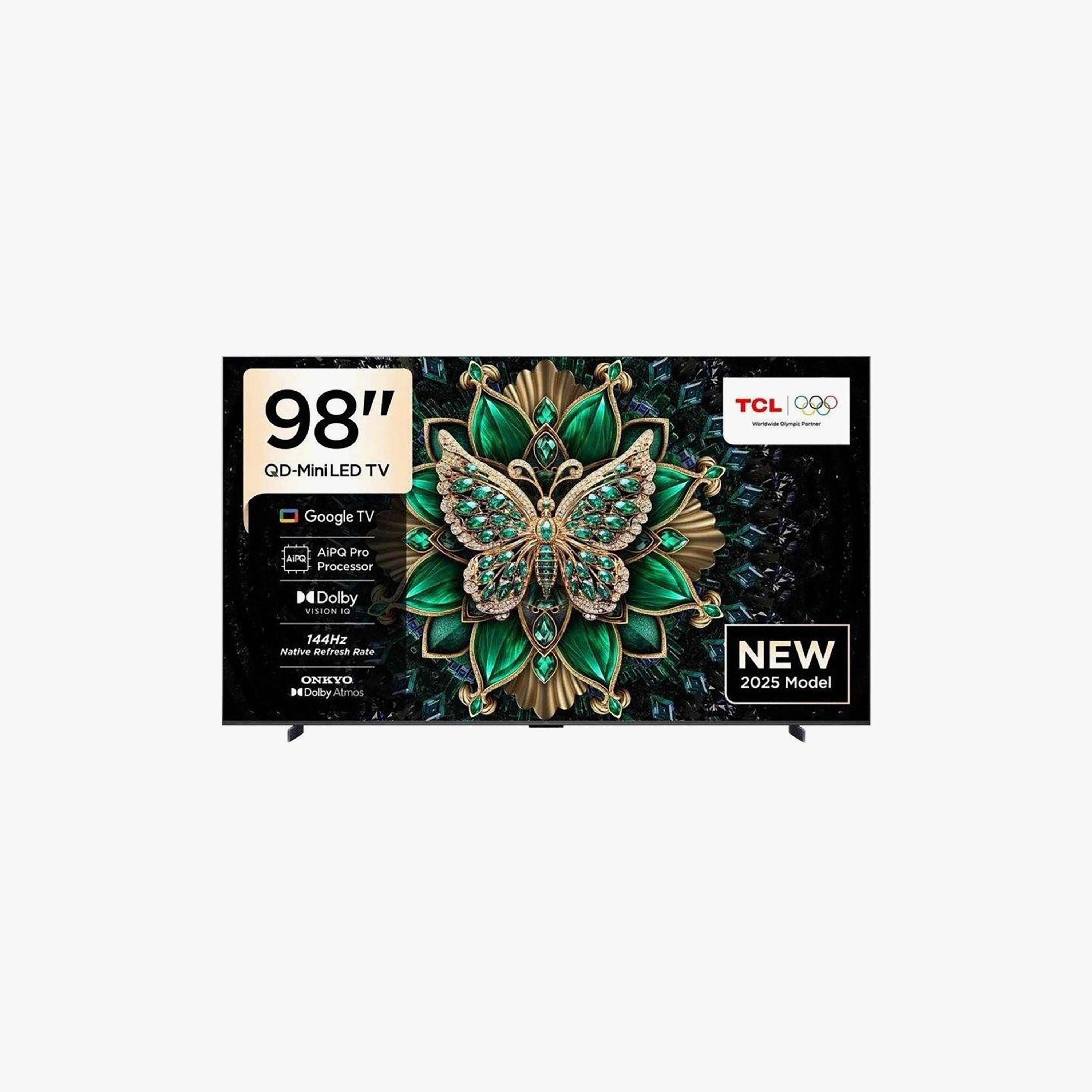 TCL 98 Inch Game Master QD Mini LED 4K AiPQ Pro Processor Wi-Fi Bluetooth HDMI USB LAN Smart TV 98C6K (2024 - International Version)-electronics-televisionandvideo-image-1