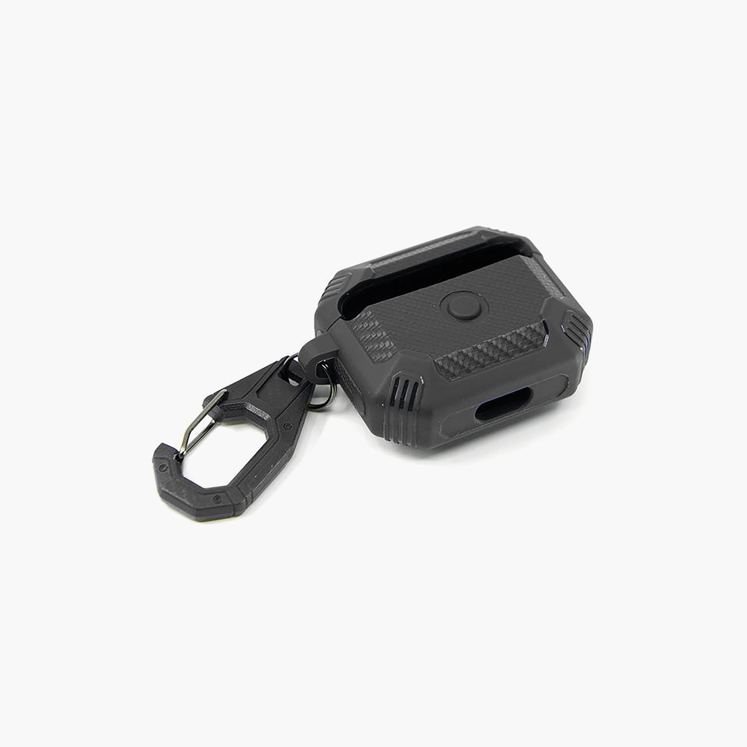 جراب بتصميم ألياف الكربون أسود لسماعات إيربودز برو/برو 2 من كويكس | QAPPCCBK200-electronics-accessories-mobileaccesories-image-3