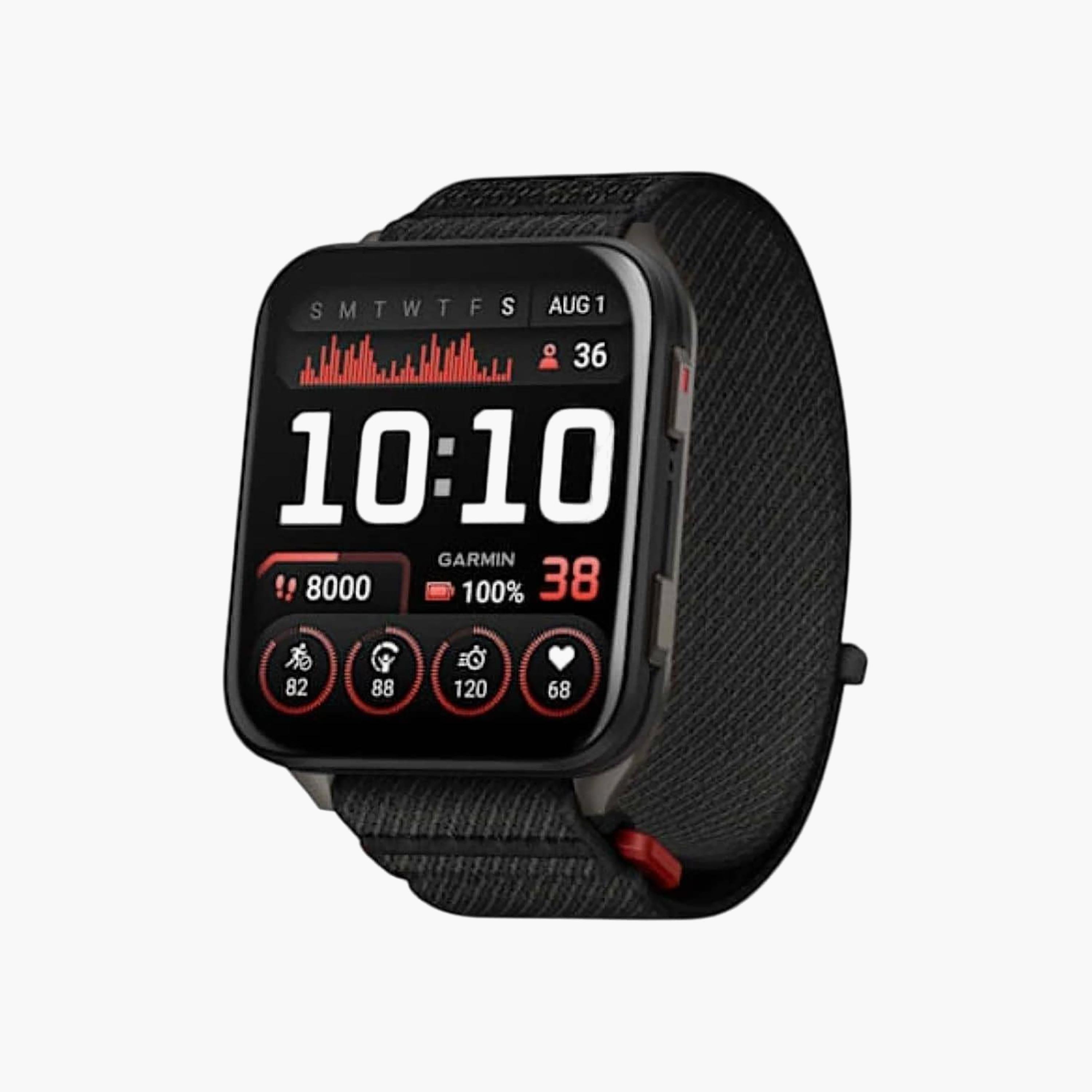 Garmin Venu X1 Smartwatch Black Slate Titanium Case Back Nylon Band | 010-02980-02-men-watchesandjewellery-watches-image-3
