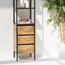خزانة كتب من الخشب والفولاذ - آرت آند كرافت-furniture-livingroom-storageanddisplaycabinets-image-3