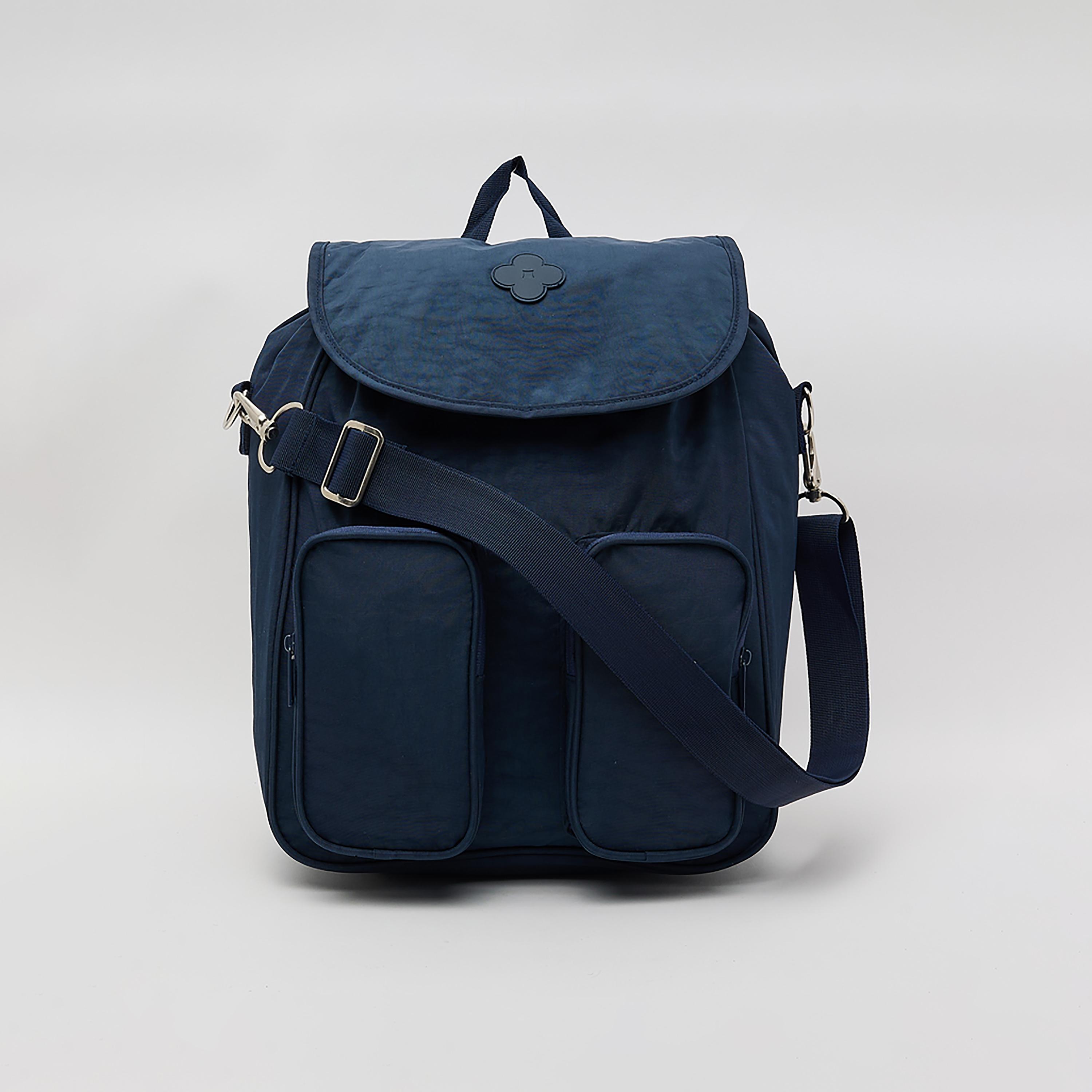 KOTON حقيبة ظهر سادة بمقبض علوي مع إغلاق بغطاء وجيوب كتف قابلة للتعديل | 44 × 29 × 15 سم-school-bagsandbackpacks-backpacks-image-1