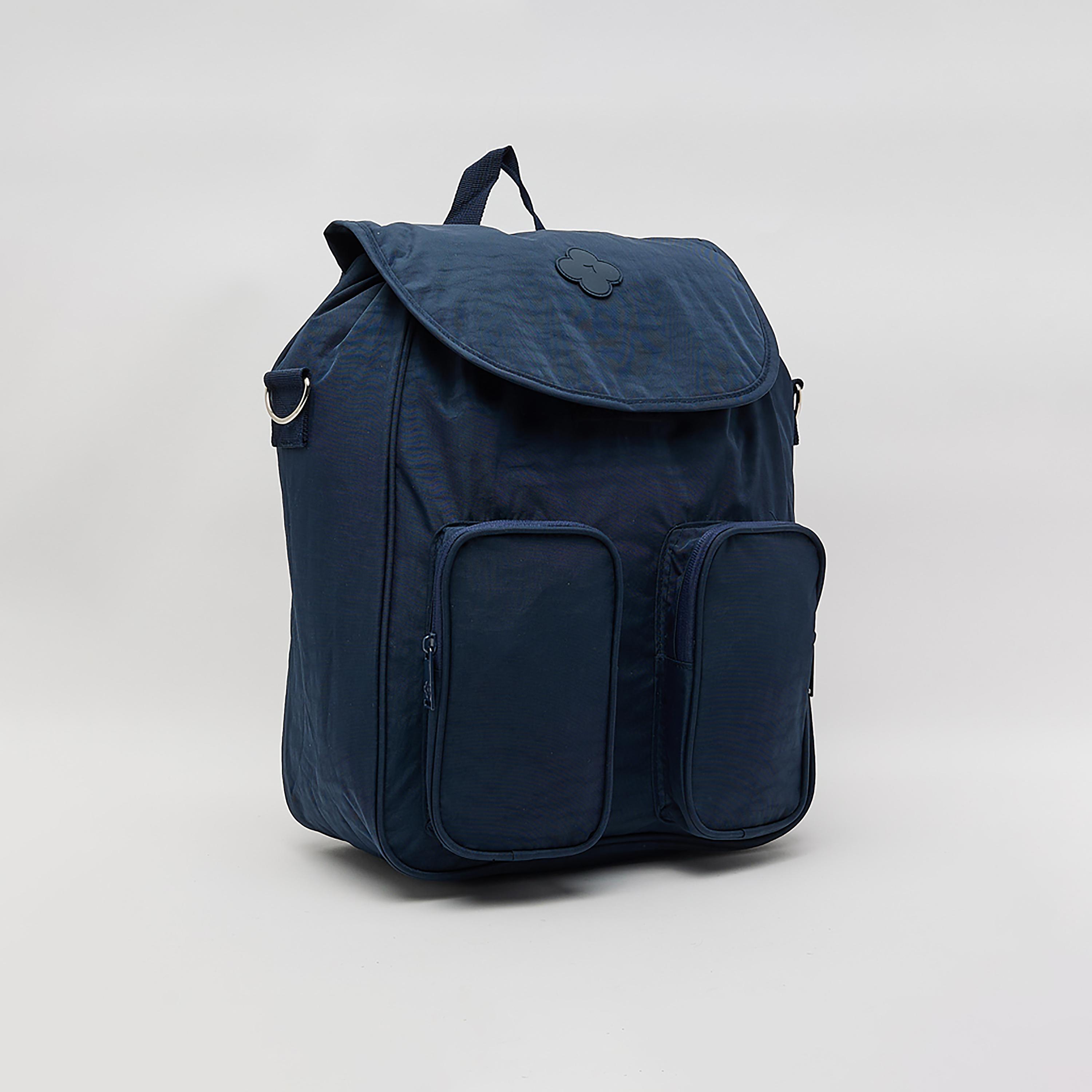 KOTON حقيبة ظهر سادة بمقبض علوي مع إغلاق بغطاء وجيوب كتف قابلة للتعديل | 44 × 29 × 15 سم-school-bagsandbackpacks-backpacks-image-3