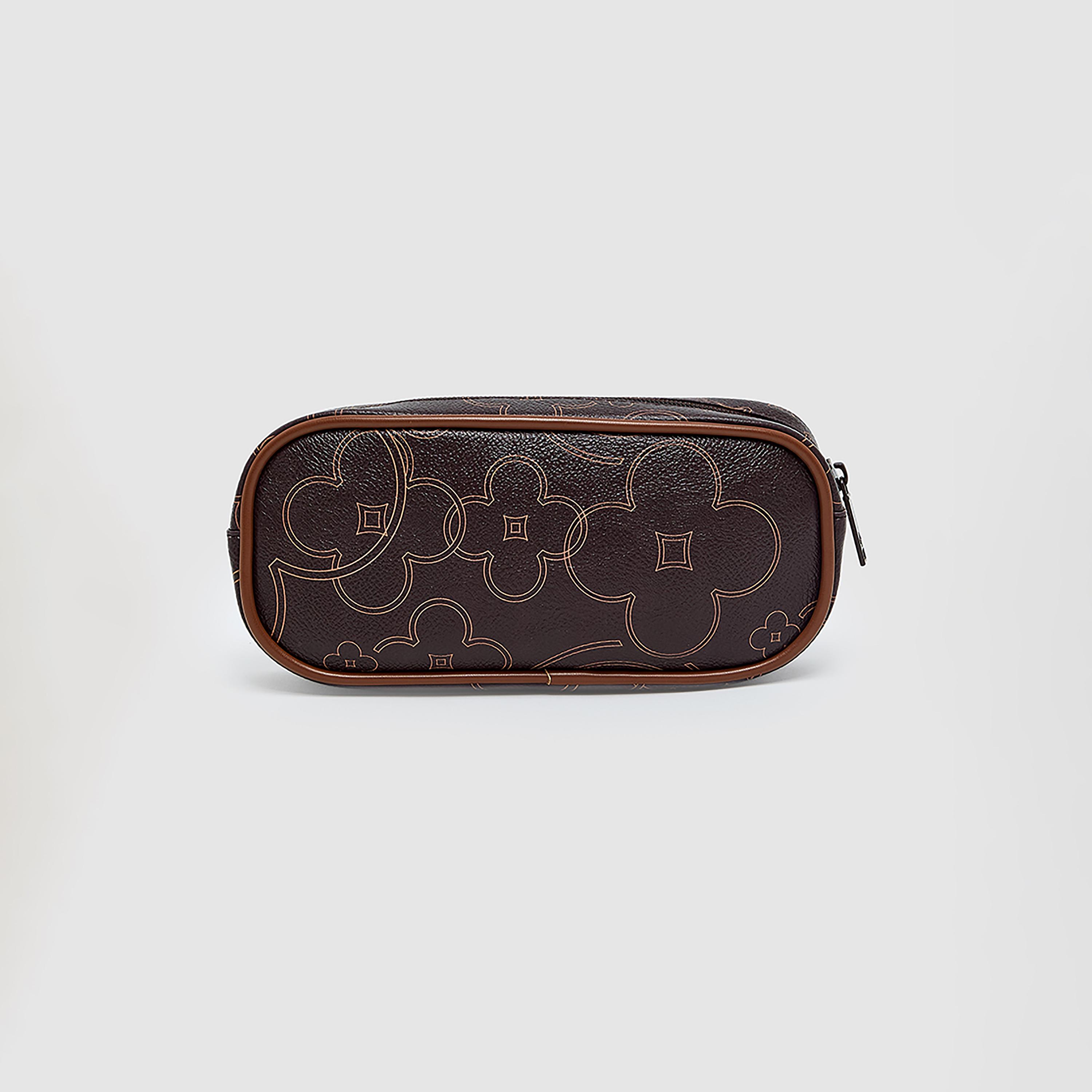 KOTON Monogram Pencil Pouch with Zip Closure | 21 x 6.5 x 6.5 CM-school-stationery-pencilcases-image-3