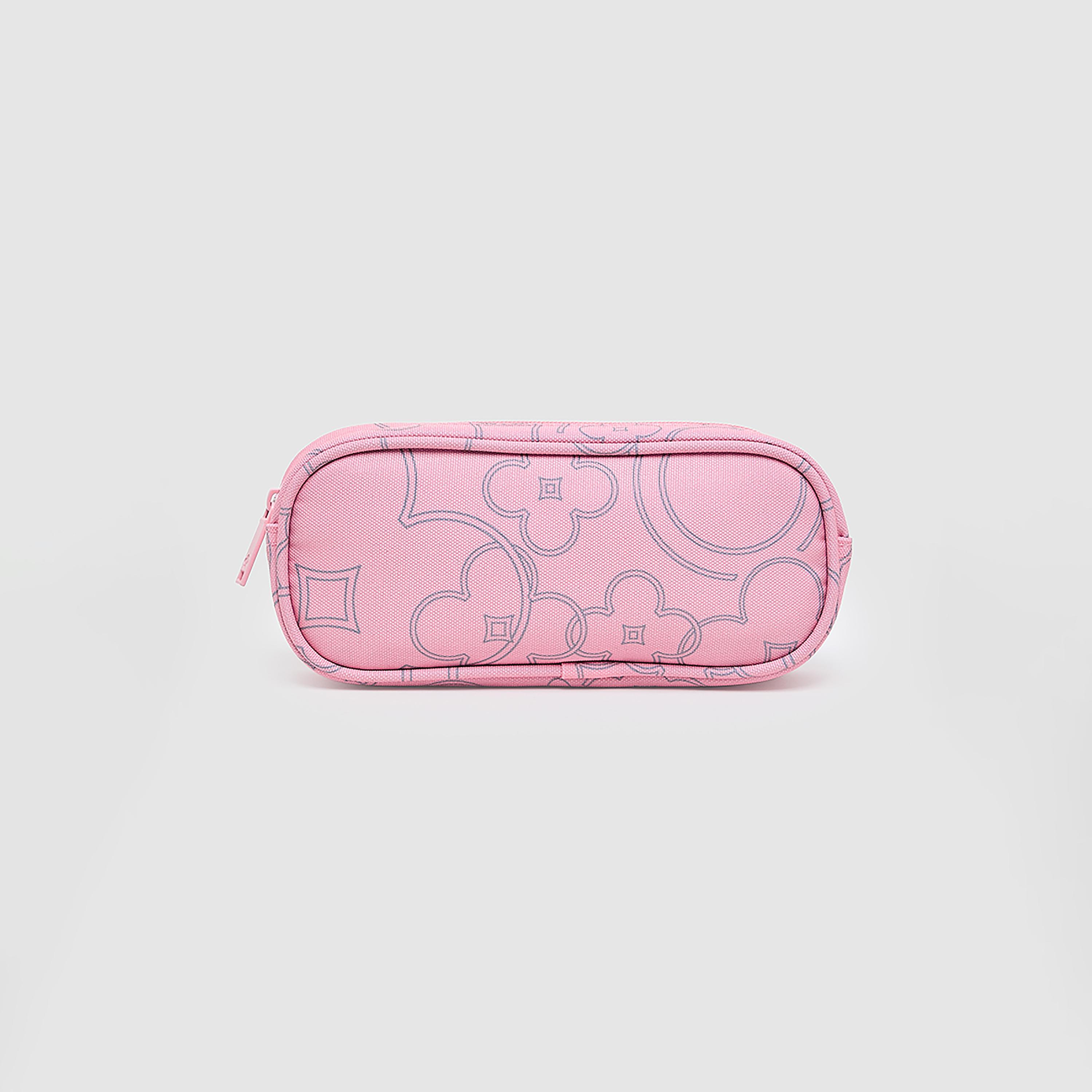 KOTON Monogram Pencil Pouch with Zip Closure | 21 x 6.5 x 6.5 CM-school-stationery-pencilcases-image-1