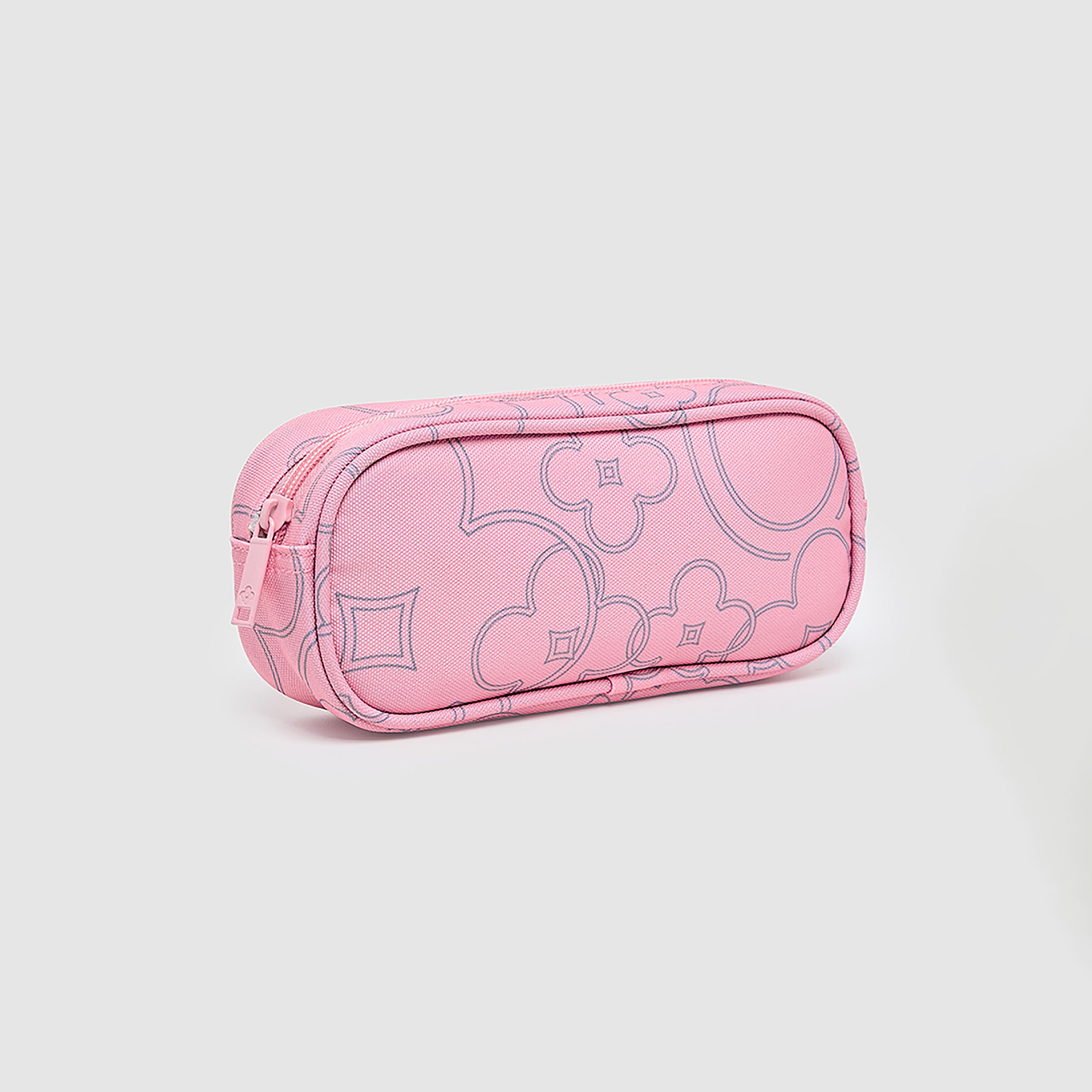 KOTON Monogram Pencil Pouch with Zip Closure | 21 x 6.5 x 6.5 CM-school-stationery-pencilcases-image-2