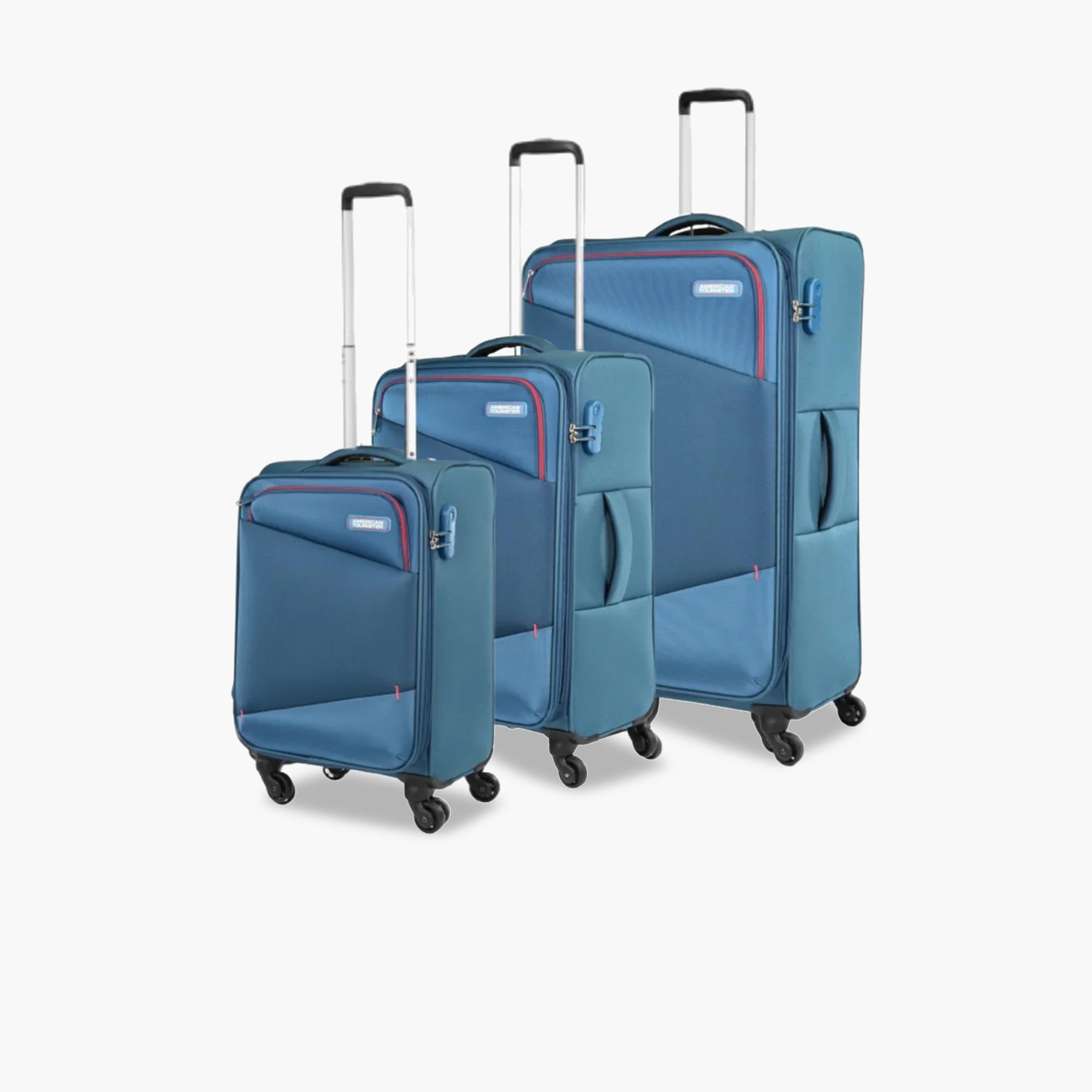 American Tourister Mystic Set of 3 Polyester Soft-Sided 4-Wheeler Spinner Trolley Bag with Combination Lock-travel-luggagesandbags-luggage-image-1
