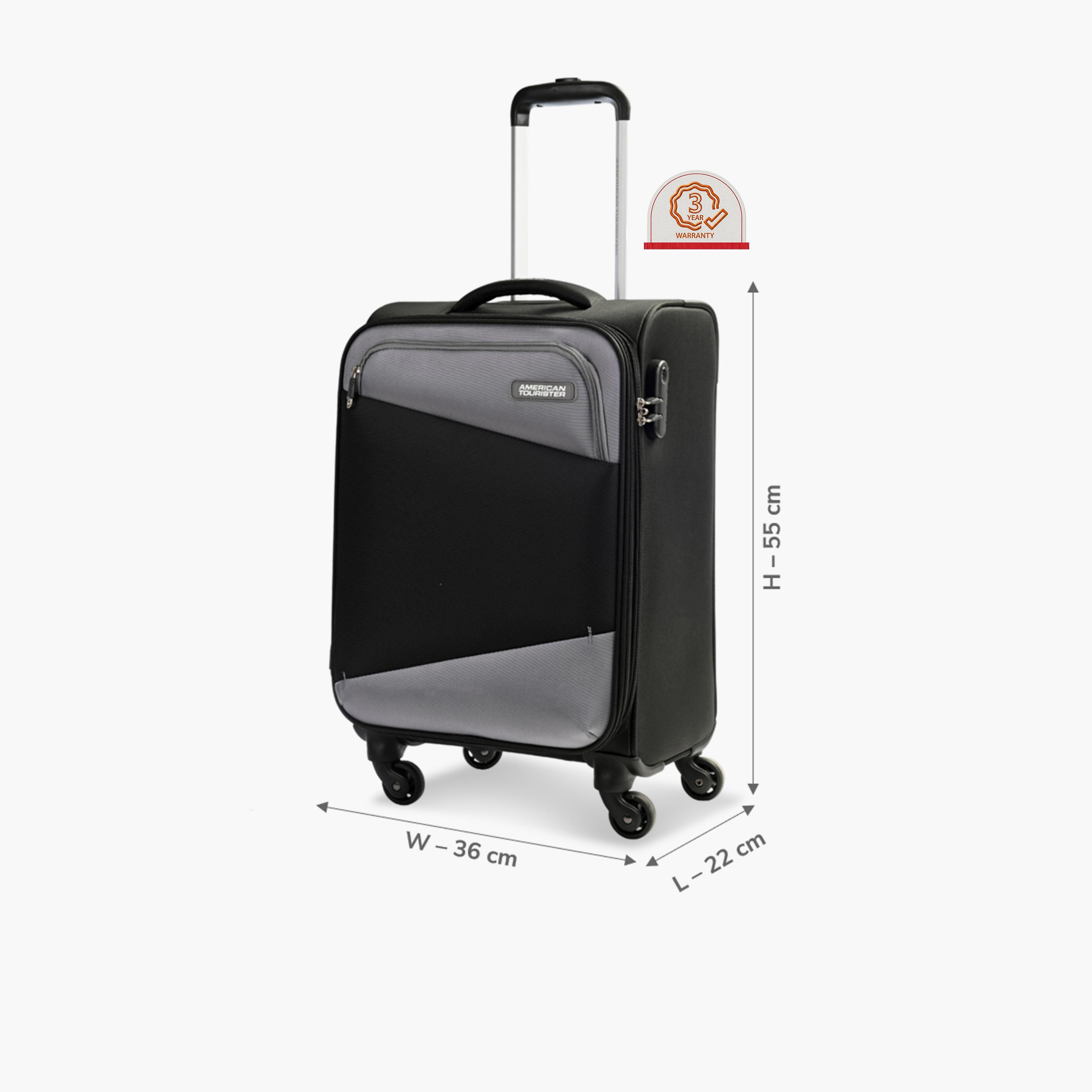 American Tourister Mystic 55 CM Small Cabin Polyester Soft-Sided 4-Wheeler Spinner Trolley Bag with Combination Lock-travel-luggagesandbags-luggage-image-2