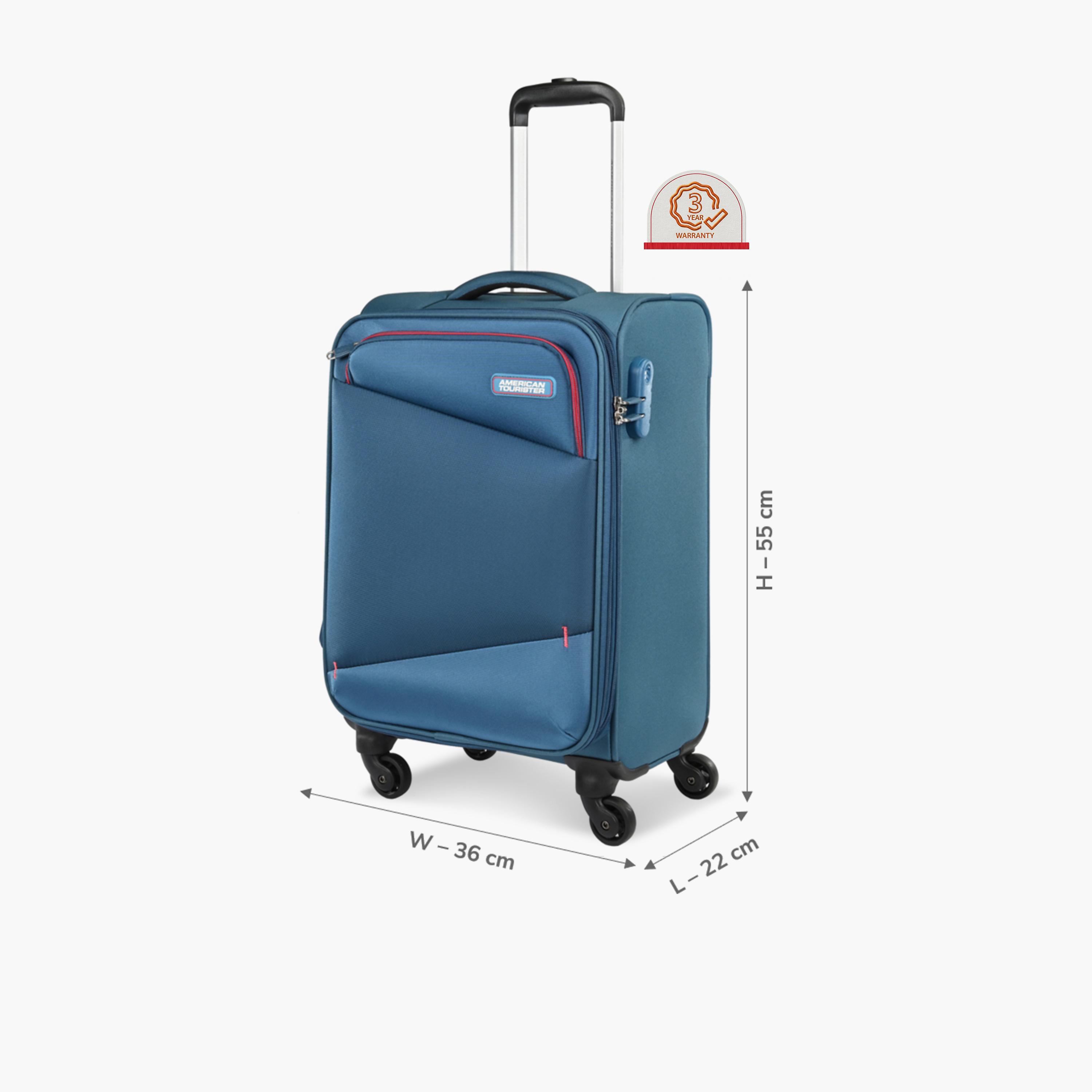 American Tourister Mystic 55 CM Small Cabin Polyester Soft-Sided 4-Wheeler Spinner Trolley Bag with Combination Lock-travel-luggagesandbags-luggage-image-2