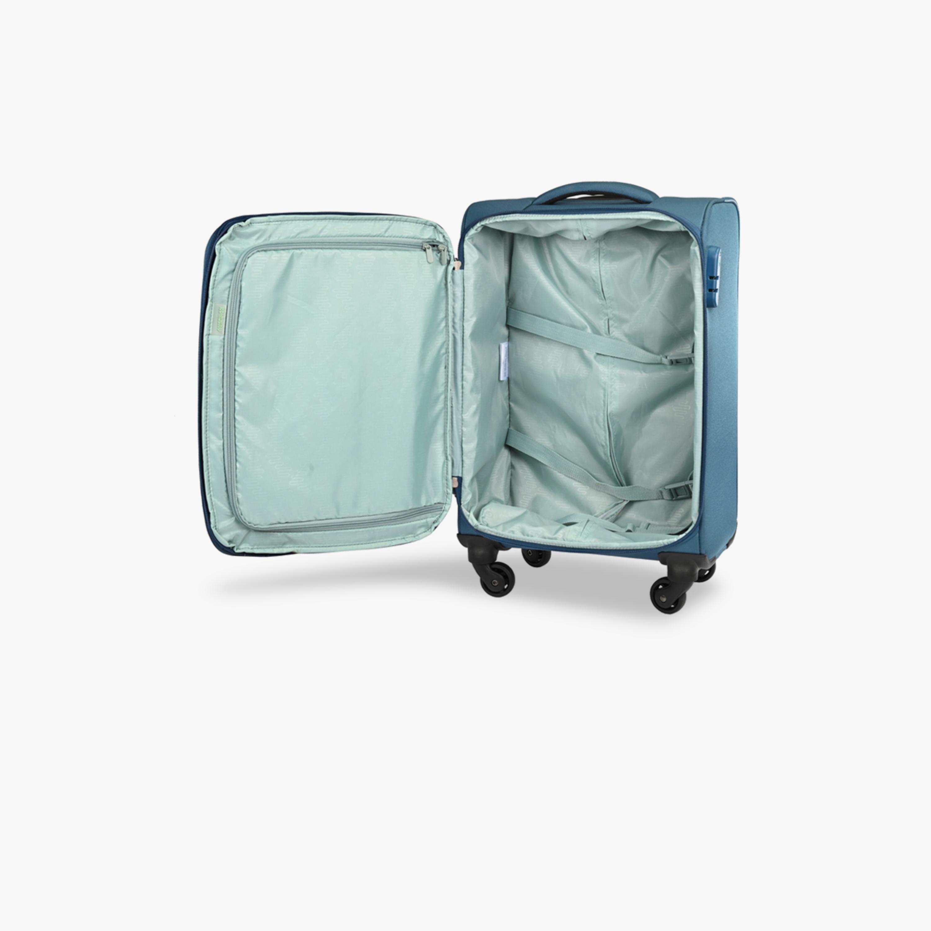 American Tourister Mystic 55 CM Small Cabin Polyester Soft-Sided 4-Wheeler Spinner Trolley Bag with Combination Lock-travel-luggagesandbags-luggage-image-4