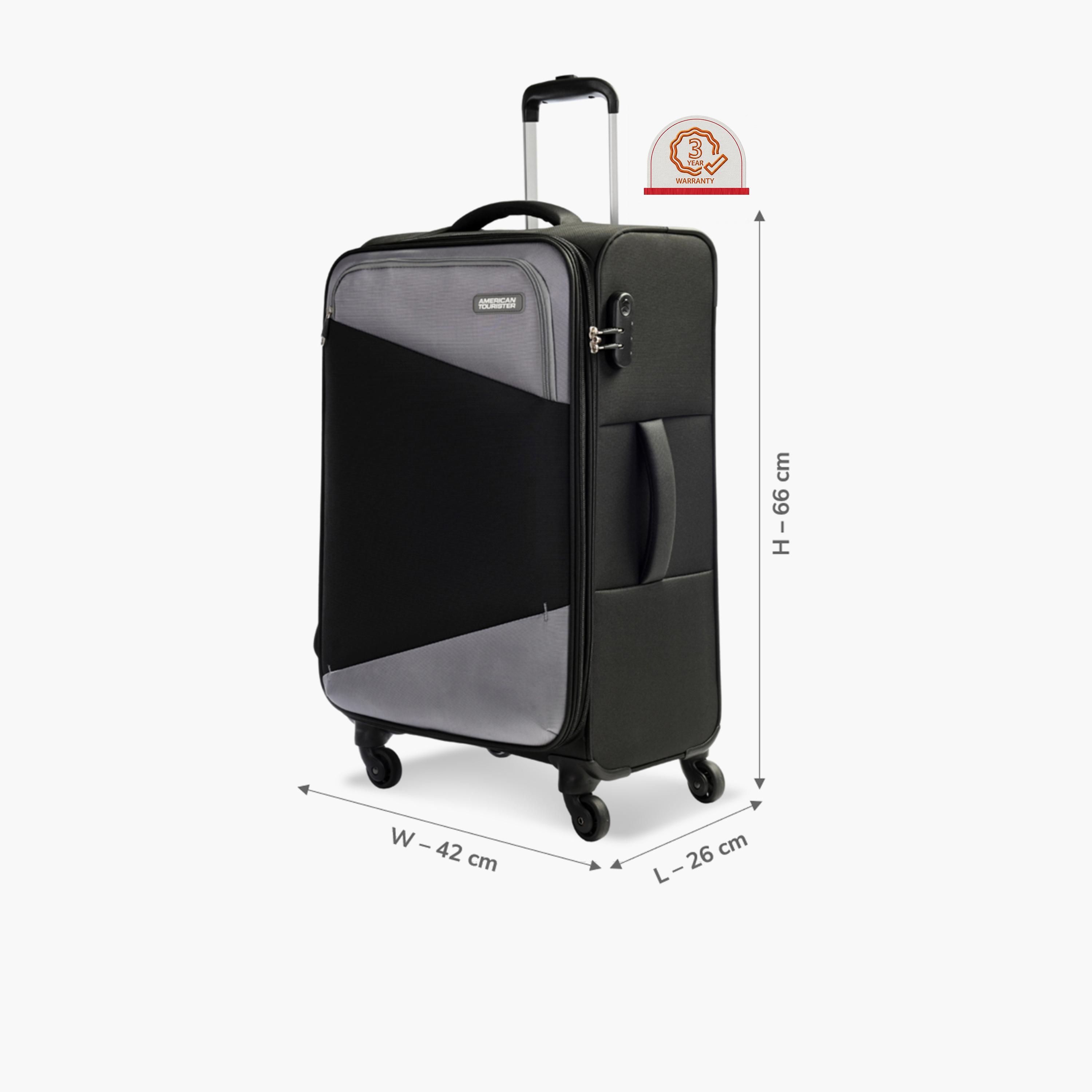 American Tourister Mystic 66 CM Medium Check-In Polyester Soft-Sided 4-Wheeler Spinner Trolley Bag with Combination Lock-travel-luggagesandbags-luggage-image-2