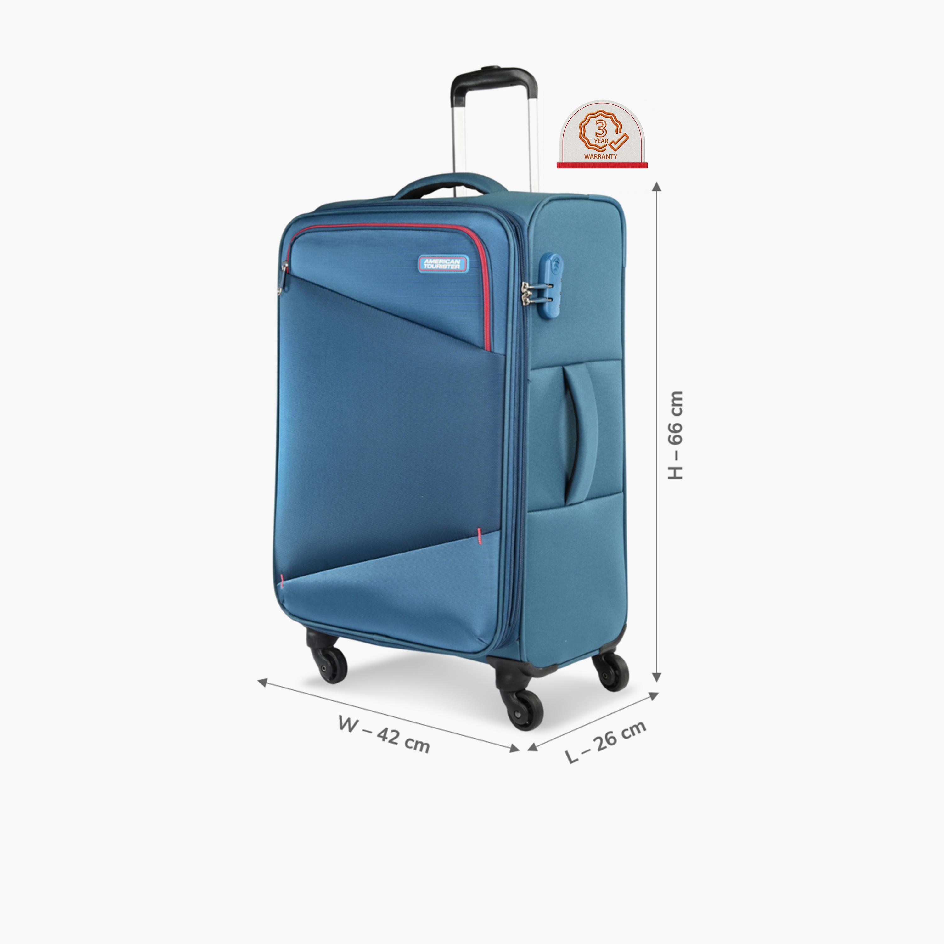 American Tourister Mystic 66 CM Medium Check-In Polyester Soft-Sided 4-Wheeler Spinner Trolley Bag with Combination Lock-travel-luggagesandbags-luggage-image-2