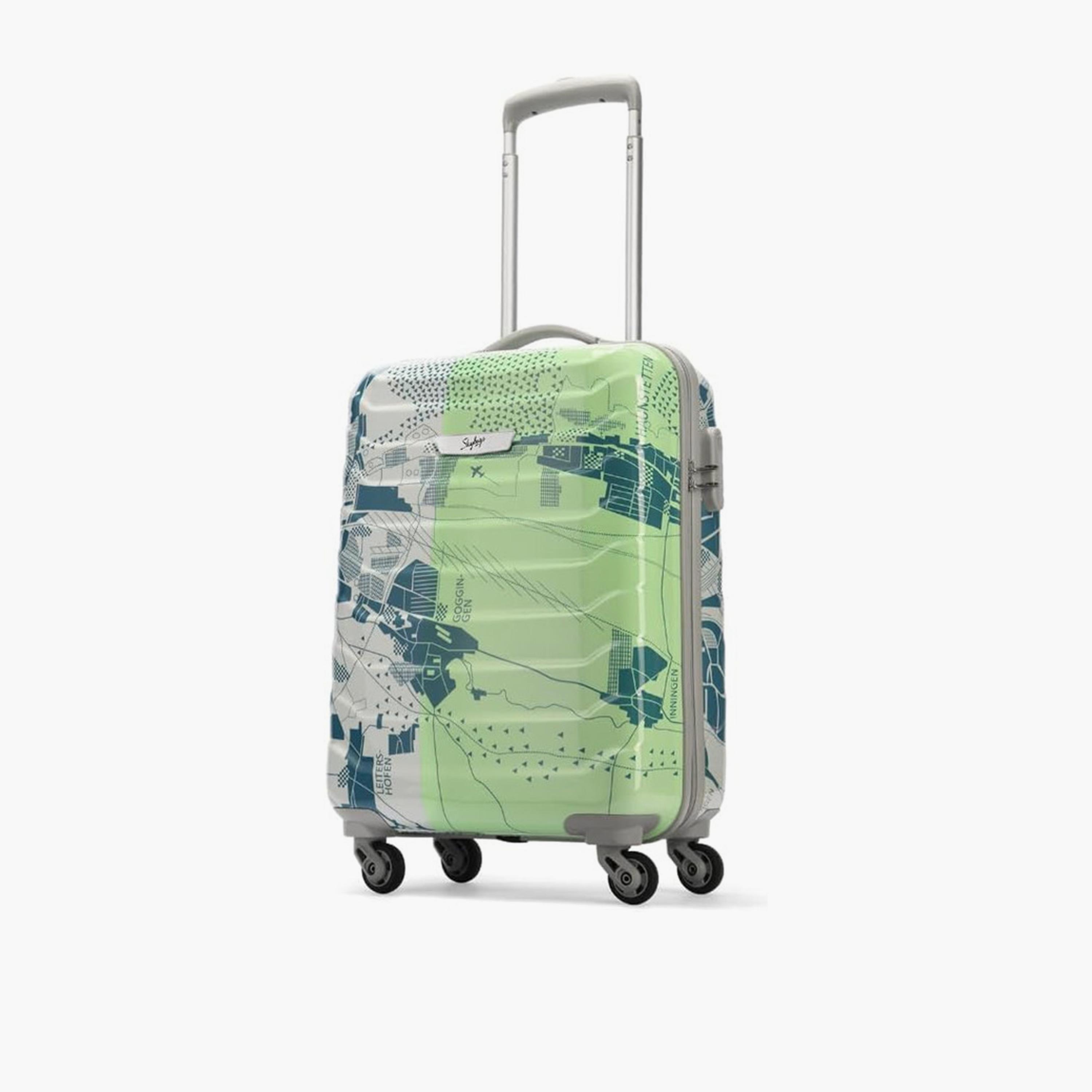 Skybags TROOPER 55 CM Small Cabin Polycarbonate with ABS Hard-Sided 4-Wheeler Spinner Trolley Bag with Combination Lock-travel-luggagesandbags-luggage-image-1