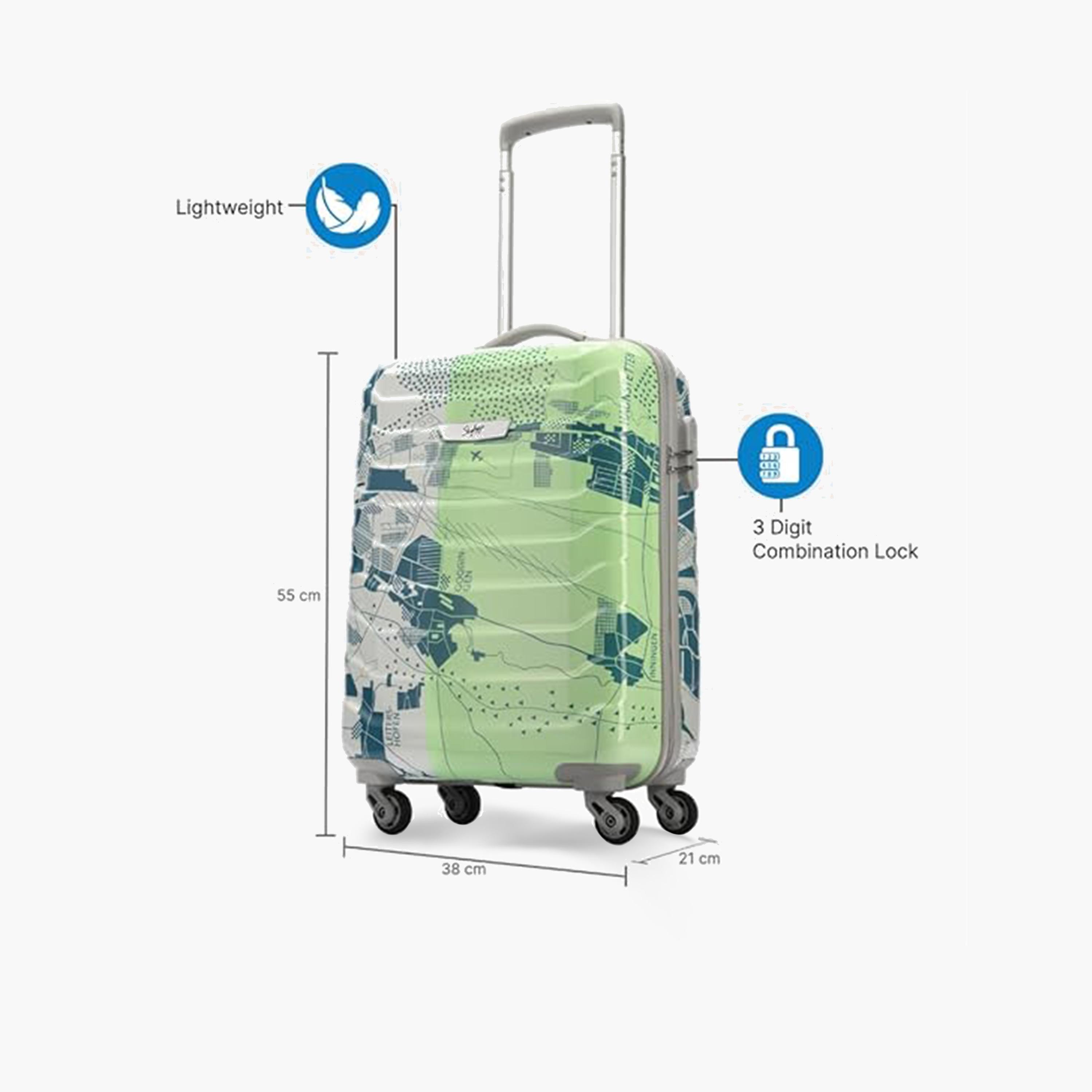 Skybags TROOPER 55 CM Small Cabin Polycarbonate with ABS Hard-Sided 4-Wheeler Spinner Trolley Bag with Combination Lock-travel-luggagesandbags-luggage-image-7