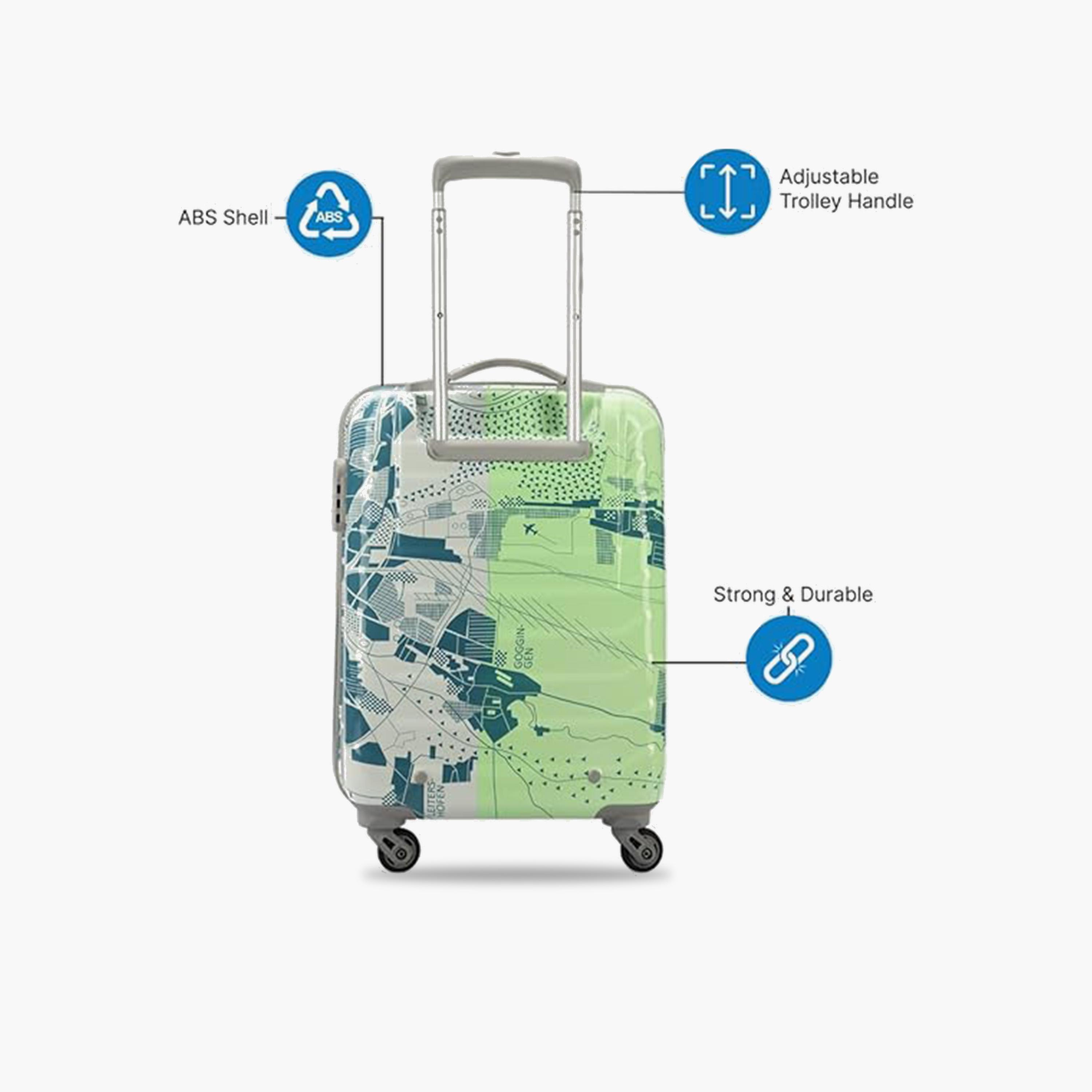 Skybags TROOPER 55 CM Small Cabin Polycarbonate with ABS Hard-Sided 4-Wheeler Spinner Trolley Bag with Combination Lock-travel-luggagesandbags-luggage-image-8