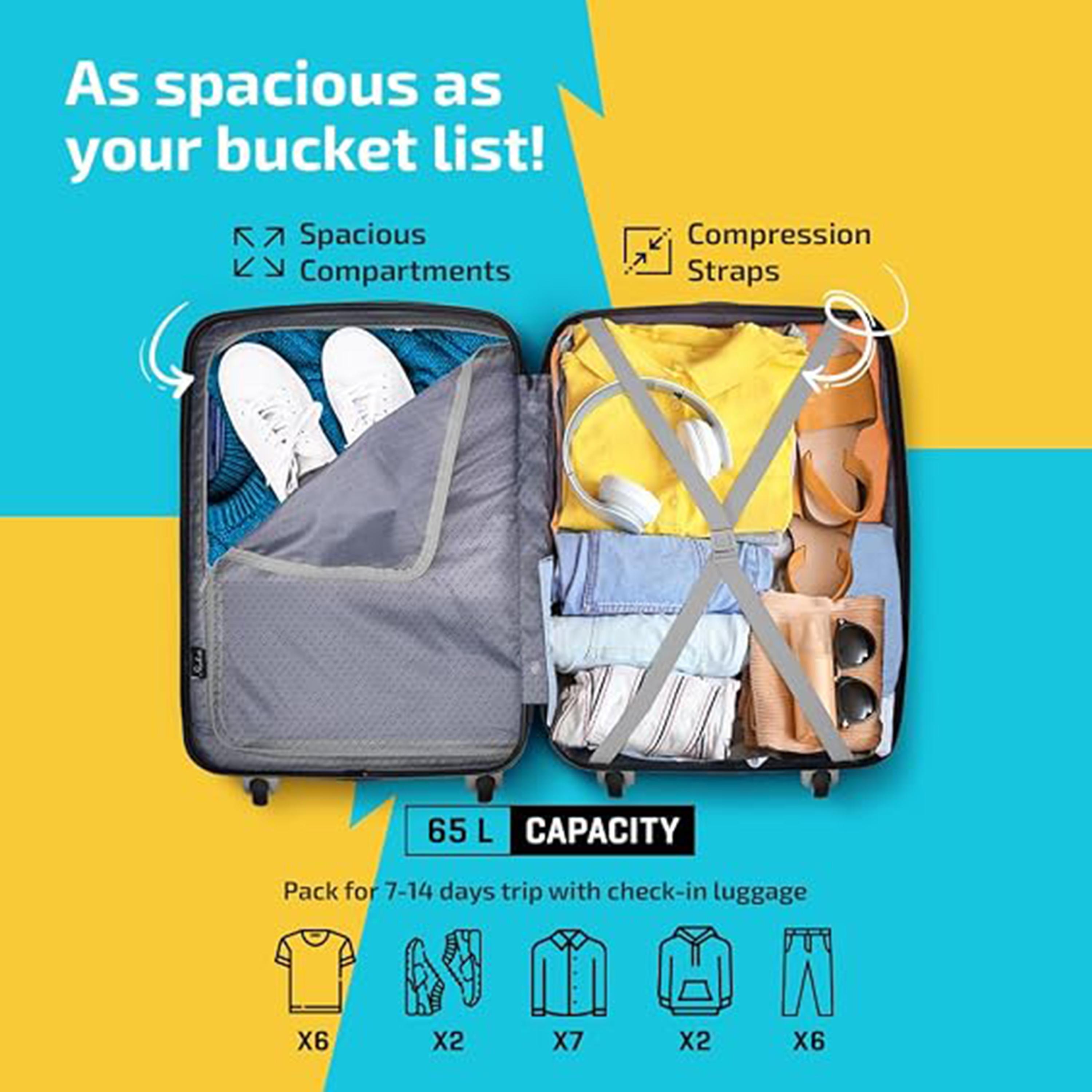 Skybags TROOPER 65 CM Medium Check-In Polycarbonate with ABS Hard-Sided 4-Wheeler Spinner Trolley Bag with Combination Lock-travel-luggagesandbags-luggage-image-5