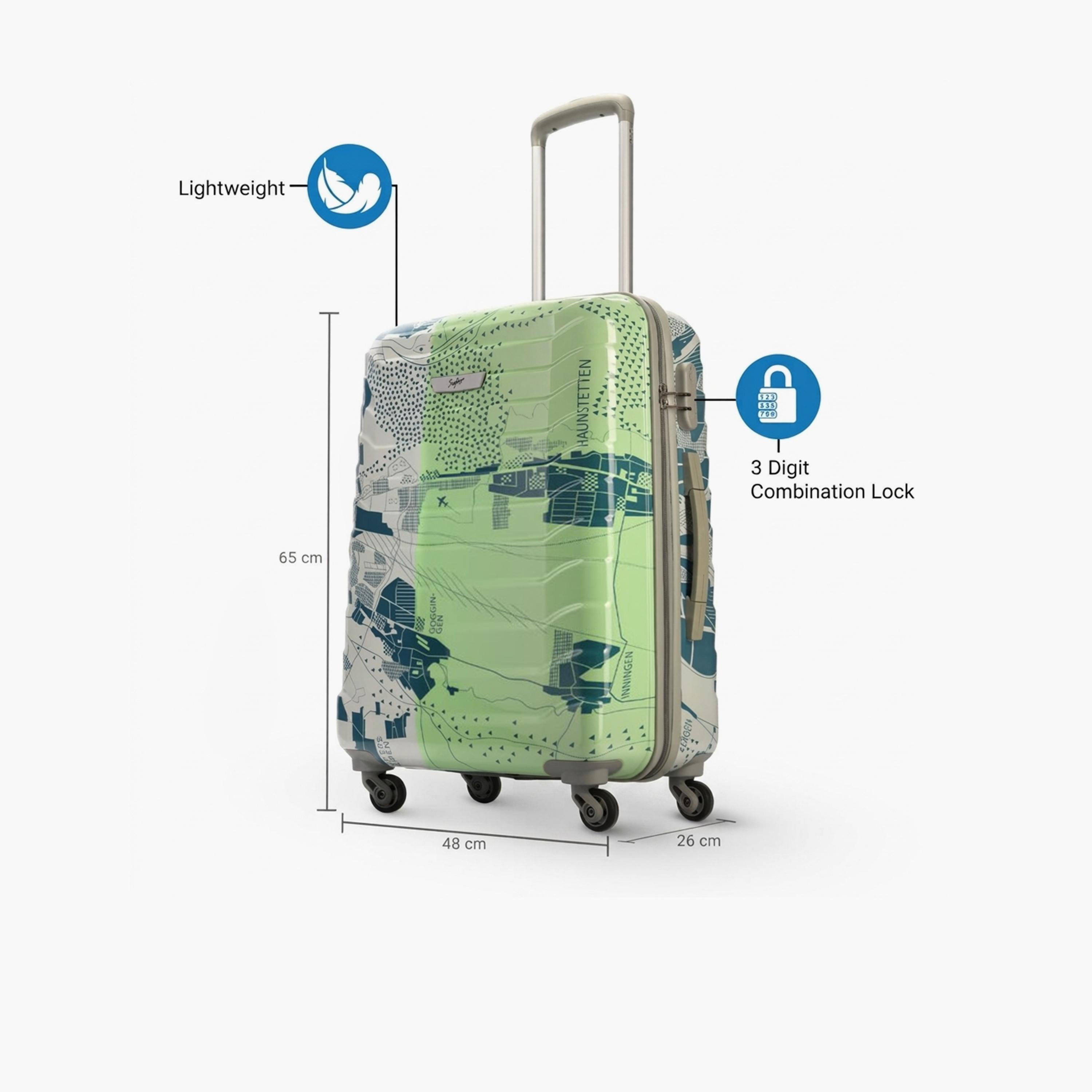 Skybags TROOPER 65 CM Medium Check-In Polycarbonate with ABS Hard-Sided 4-Wheeler Spinner Trolley Bag with Combination Lock-travel-luggagesandbags-luggage-image-8