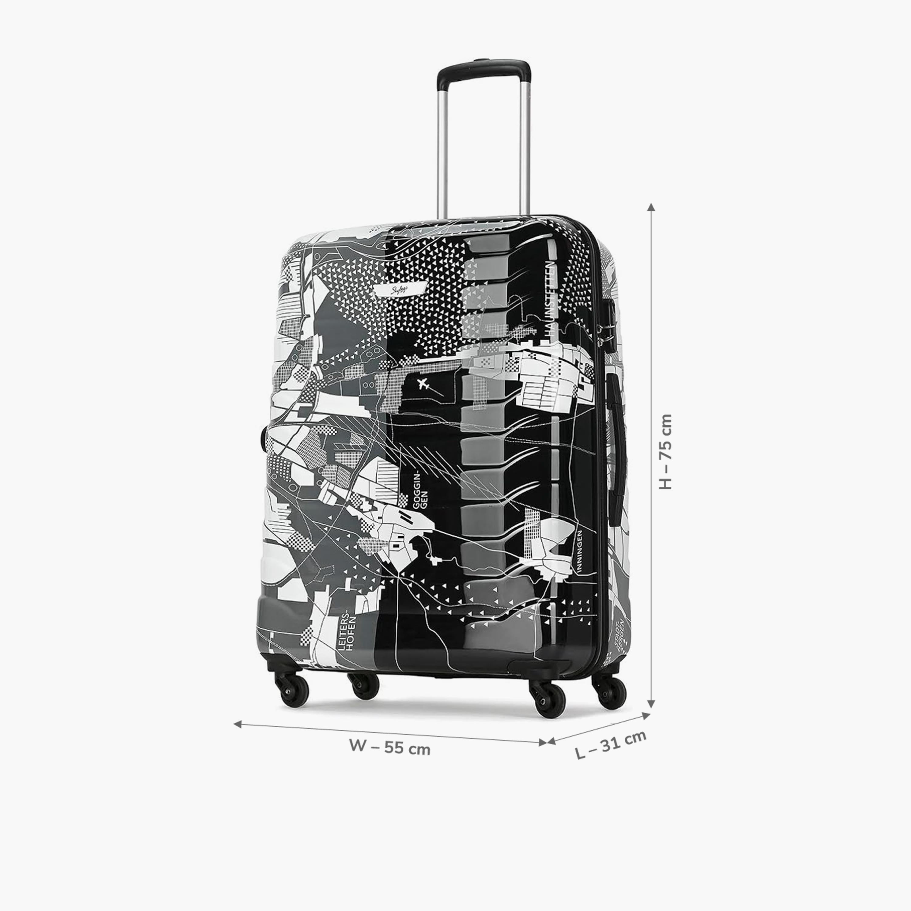 Skybags TROOPER 75 CM Large Check-In Polycarbonate with ABS Hard-Sided 4-Wheeler Spinner Trolley Bag with Combination Lock-travel-luggagesandbags-luggage-image-2