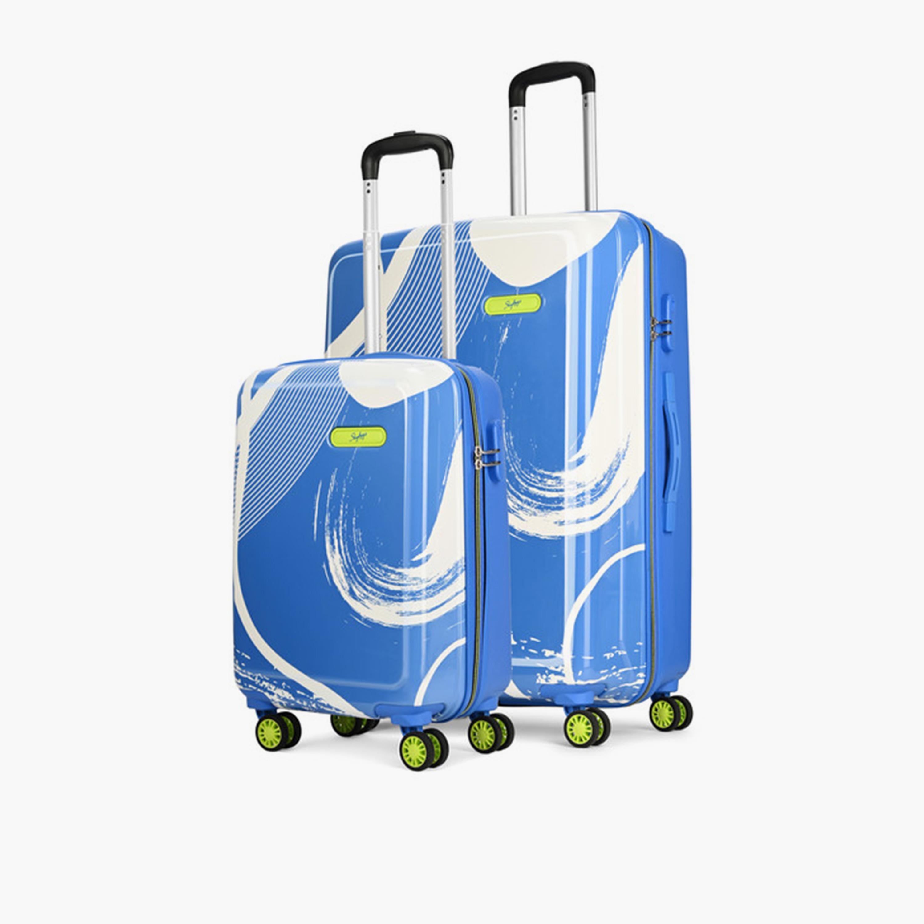Skybags SPLASH Set of 2 Polypropylene Hard-Sided 4-Wheeler Spinner Trolley Bags with Combination Lock-travel-luggagesandbags-luggage-image-1